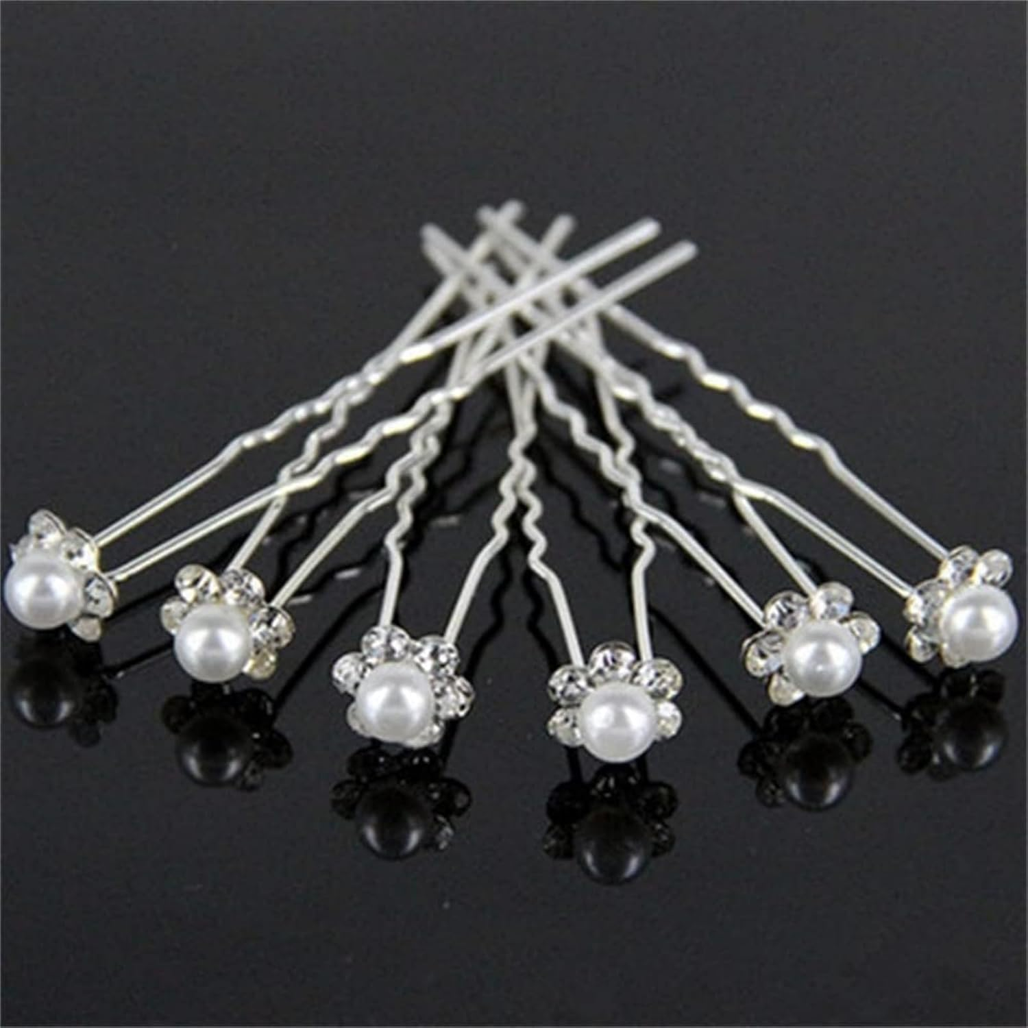 20 Pcs Pearl Hair Pins Wedding Bridal Flower Pins for Brides and Bridesmaids Hair Style image number 4