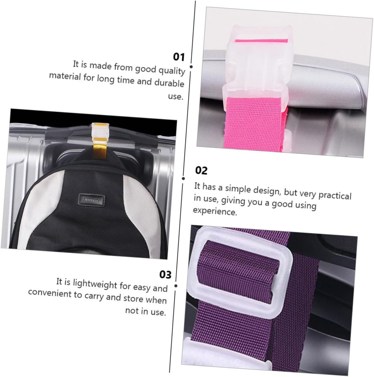 ABOOFAN 18Pcs Luggage Buckle Straps for Suitcase Luggage Hanging Buckles Belts for Travel Accessories for Plane and Travel Gear Random Color image number 4