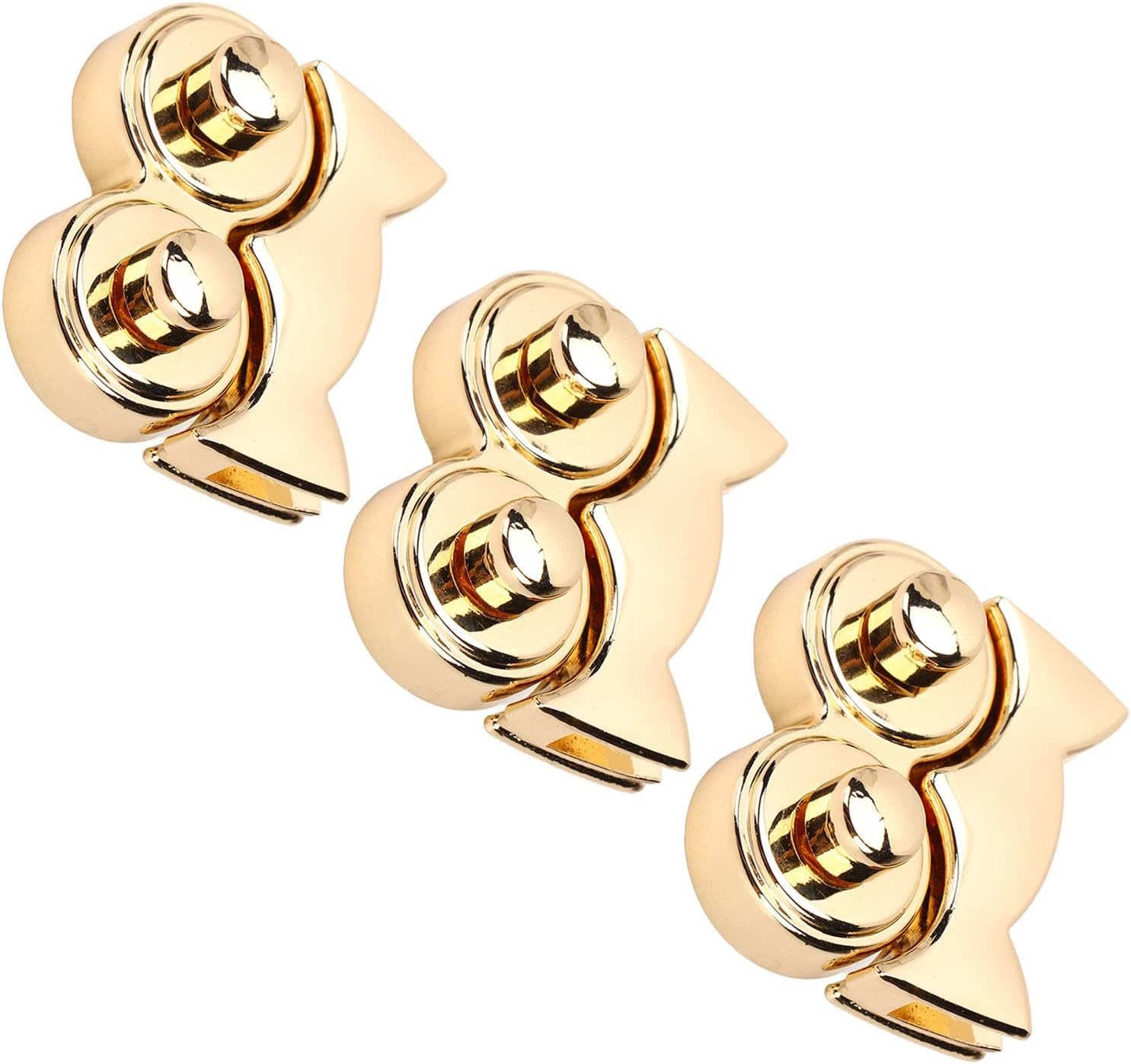 3Pcs Thumb Purse Lock Owl Shape Alloy Material Decorative DIY Bag Making Supplies for Suitcases Leather