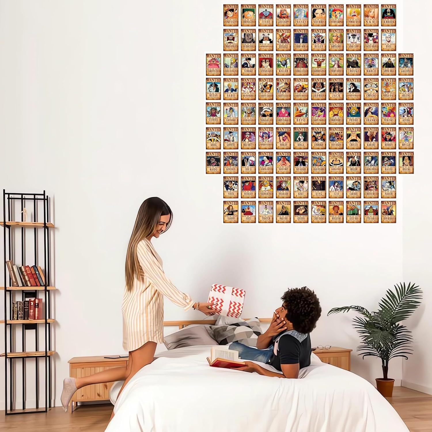 One Piece Wanted Poster Postcards - Set of 100 Anime Luffy Zoro Sanji Nami Usopp Chopper Robin Franky Brook Jinbei Cards for Wall Decoration and Gifts (6&times;4 In) image number 4