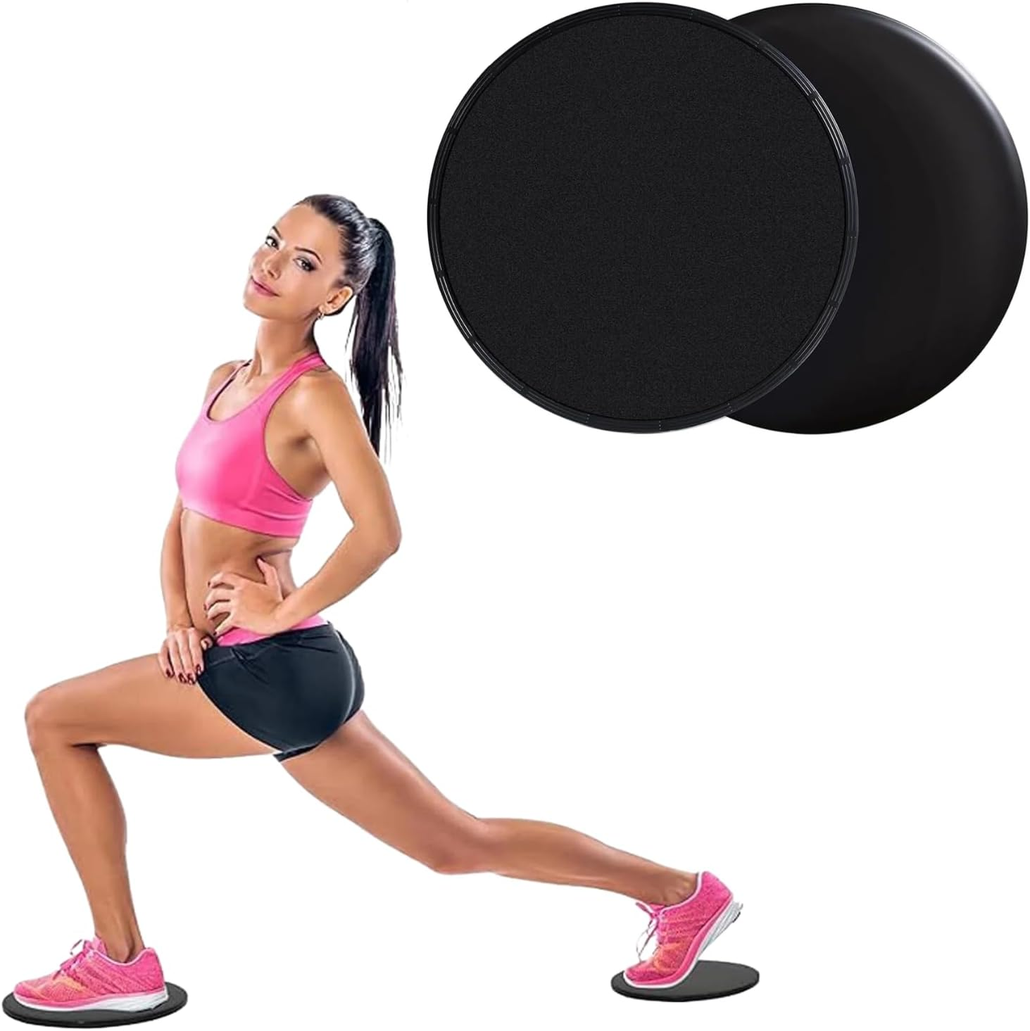 EZONEDEAL 2Pcs Dual Sided Gliding Discs Core Sliders Ultimate Core Trainer- Gym Home Abdominal Total Body Workout Equipment. Use on ALL Surfaces. image number 6