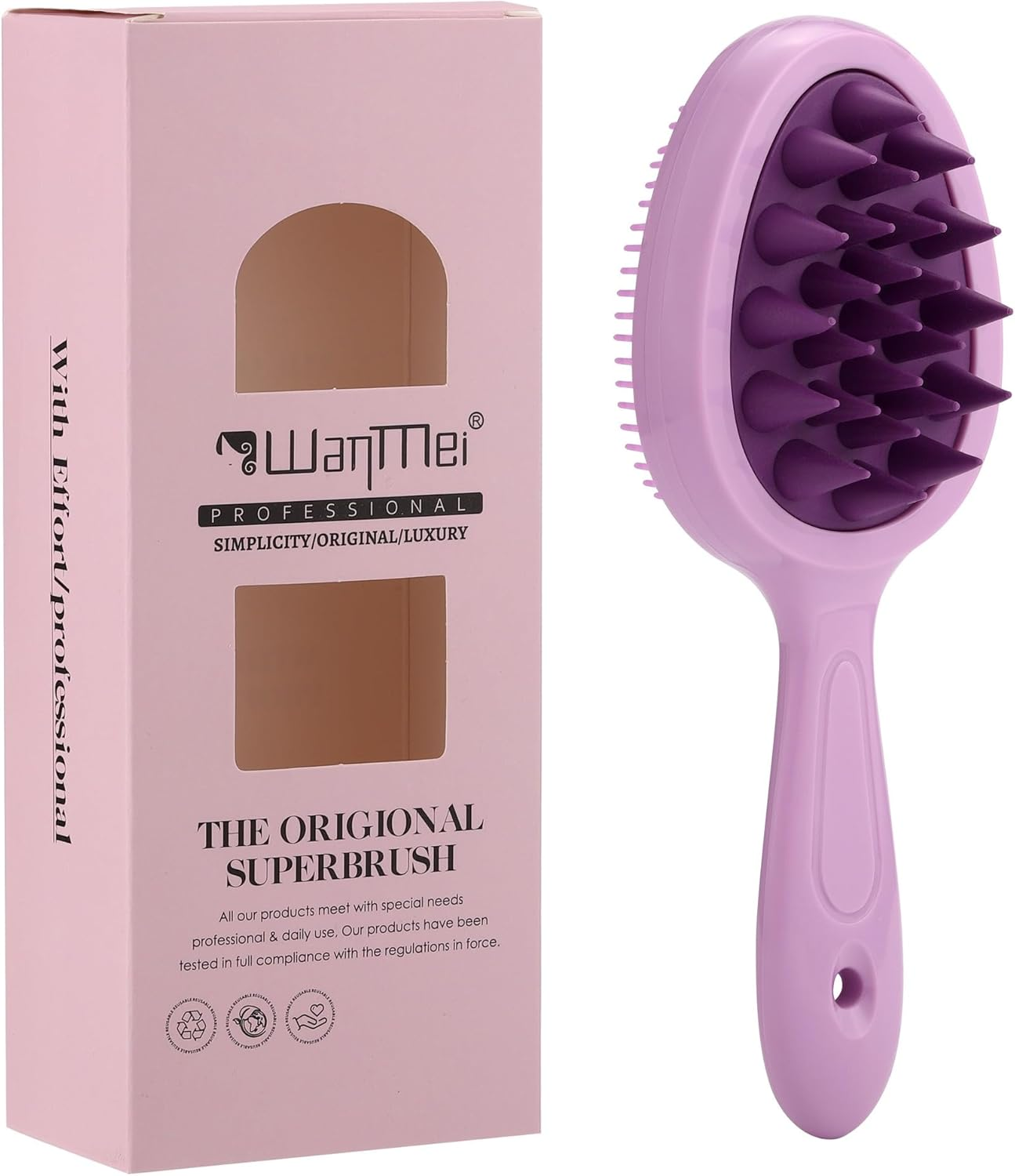 Ccbeauty 2 in 1 Head Skin Massage Brushes Shampoo Brush Double Sided Hair Brush Comb for Deep Cleaning Dandruff image number 4
