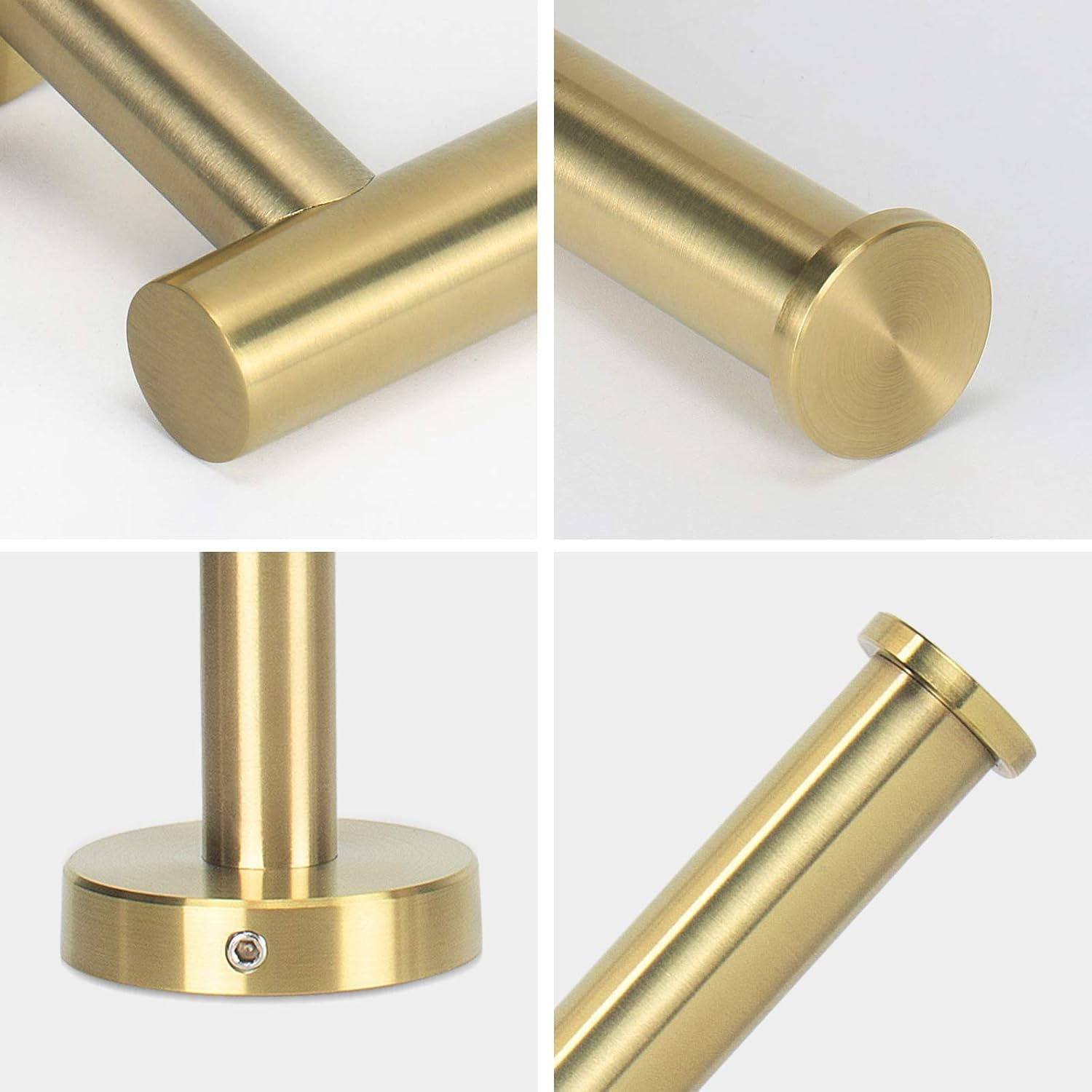 Nearmoon Bathroom Toilet Paper Holder, Premium SUS304 Stainless Steel Rustproof Wall Mounted Toilet Roll Holder for Bathroom, Kitchen, Washroom (1 Pack, Brushed Gold) image number 2