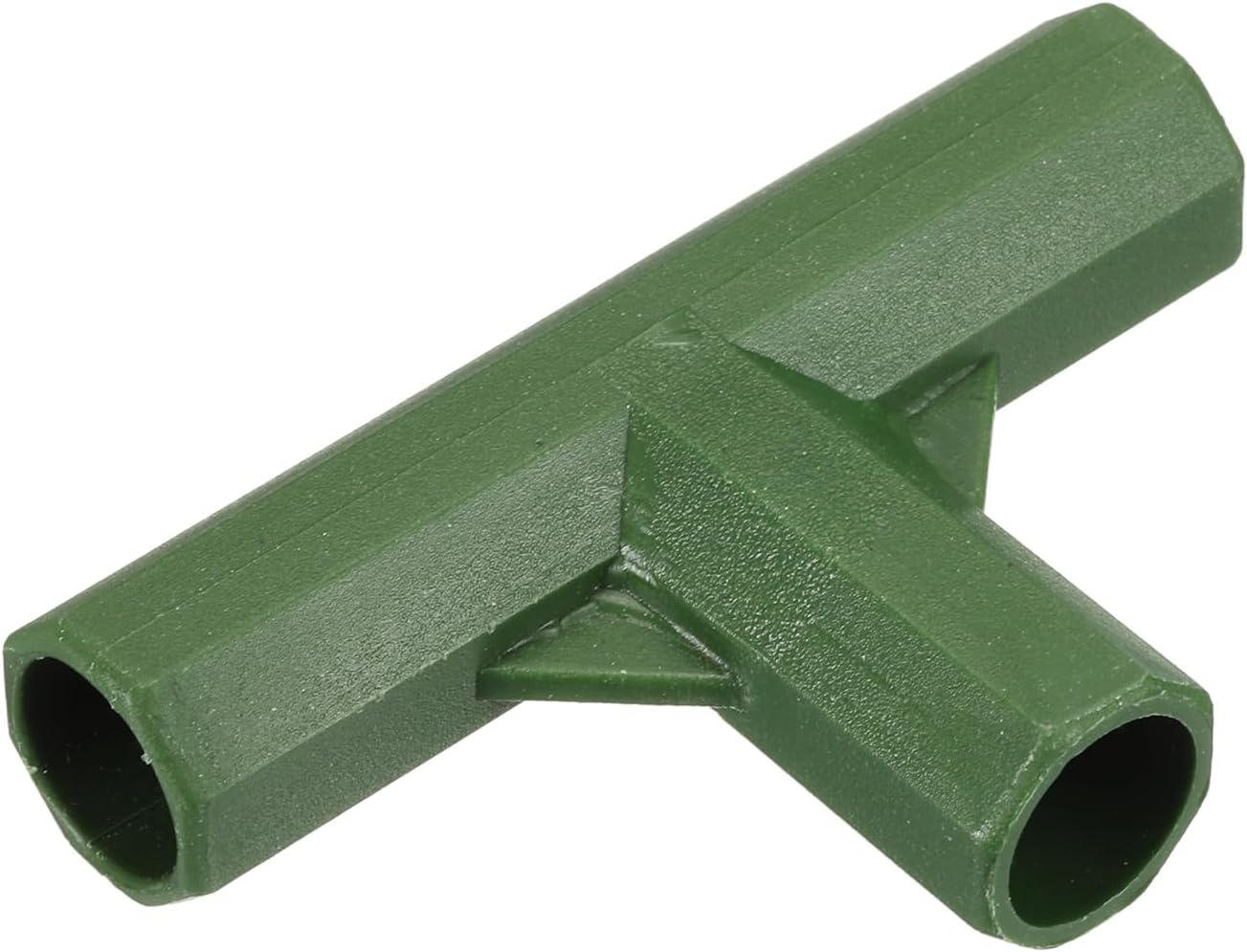 Sourcing Map 12Pcs 11Mm/0.4In Greenhouse Frame Connector Pipe Fit Duty Joining Tool, 3 Way Frame Connectors for Trellis Sunscreen Shed Gardening Supplies Plant Stakes and Greenhouse Frames (Green) image number 2