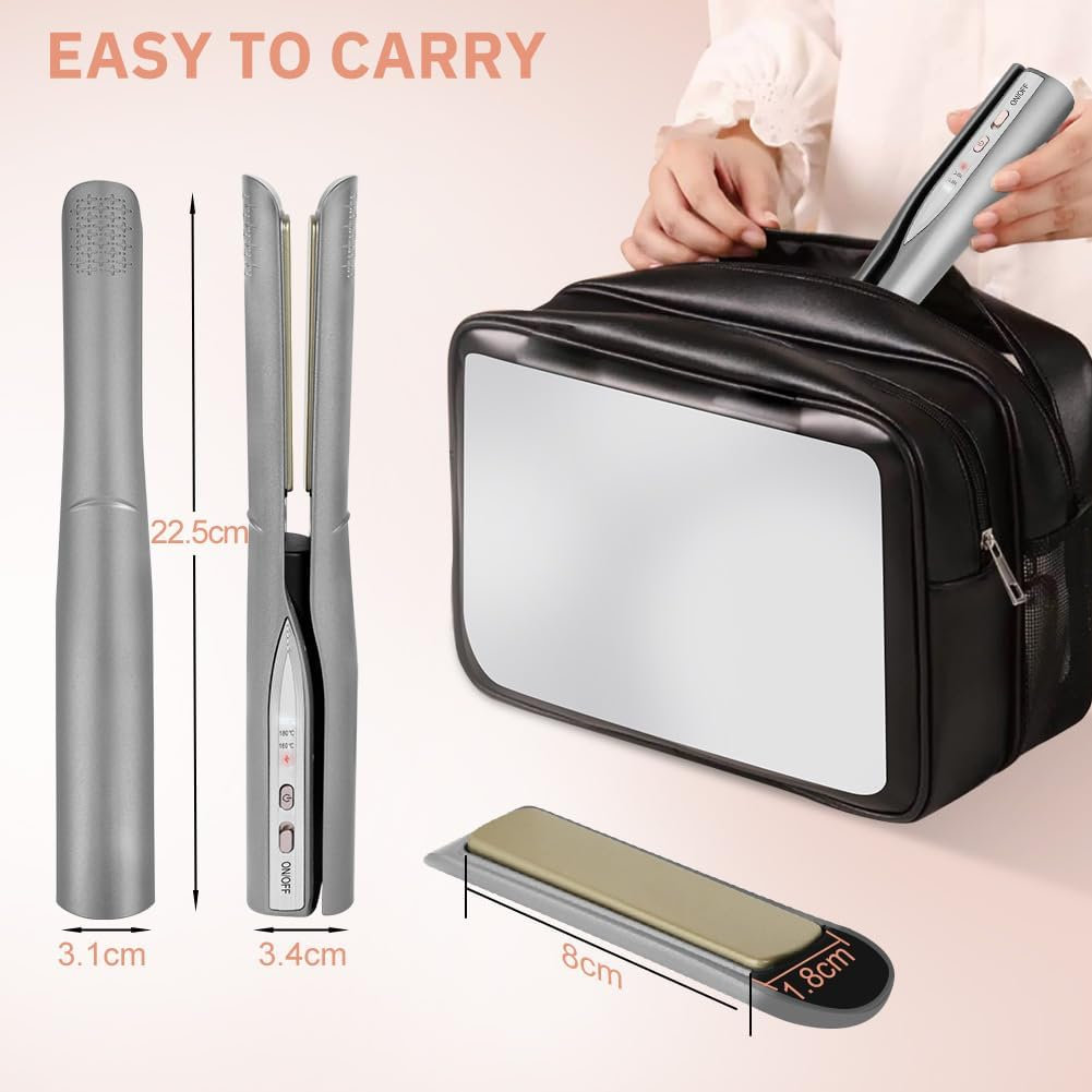 Alaoo Straightener Hair Straightener, Improved Version Ceramic Straight for Smooth & Shiny Hair, Hair Straightener, Professional Hair Straightener, 2-In-1 Straightener, Ideal for Straightening image number 5