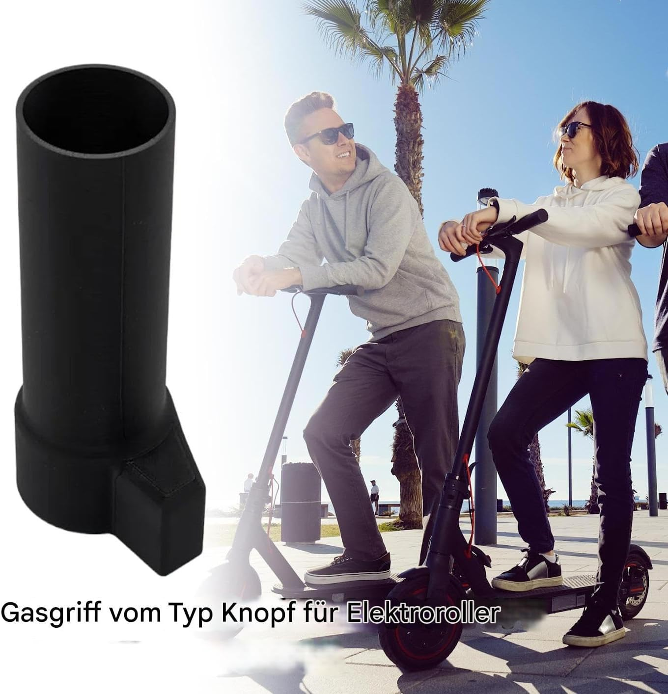 Electric Scooter Throttle Grip Scooter Grips E-Bike Twist Grip Throttle Lever for Electric Scooter Ergonomic Non-Slip Profiled Controller for Mountain Biking Commuting City Cycling image number 4