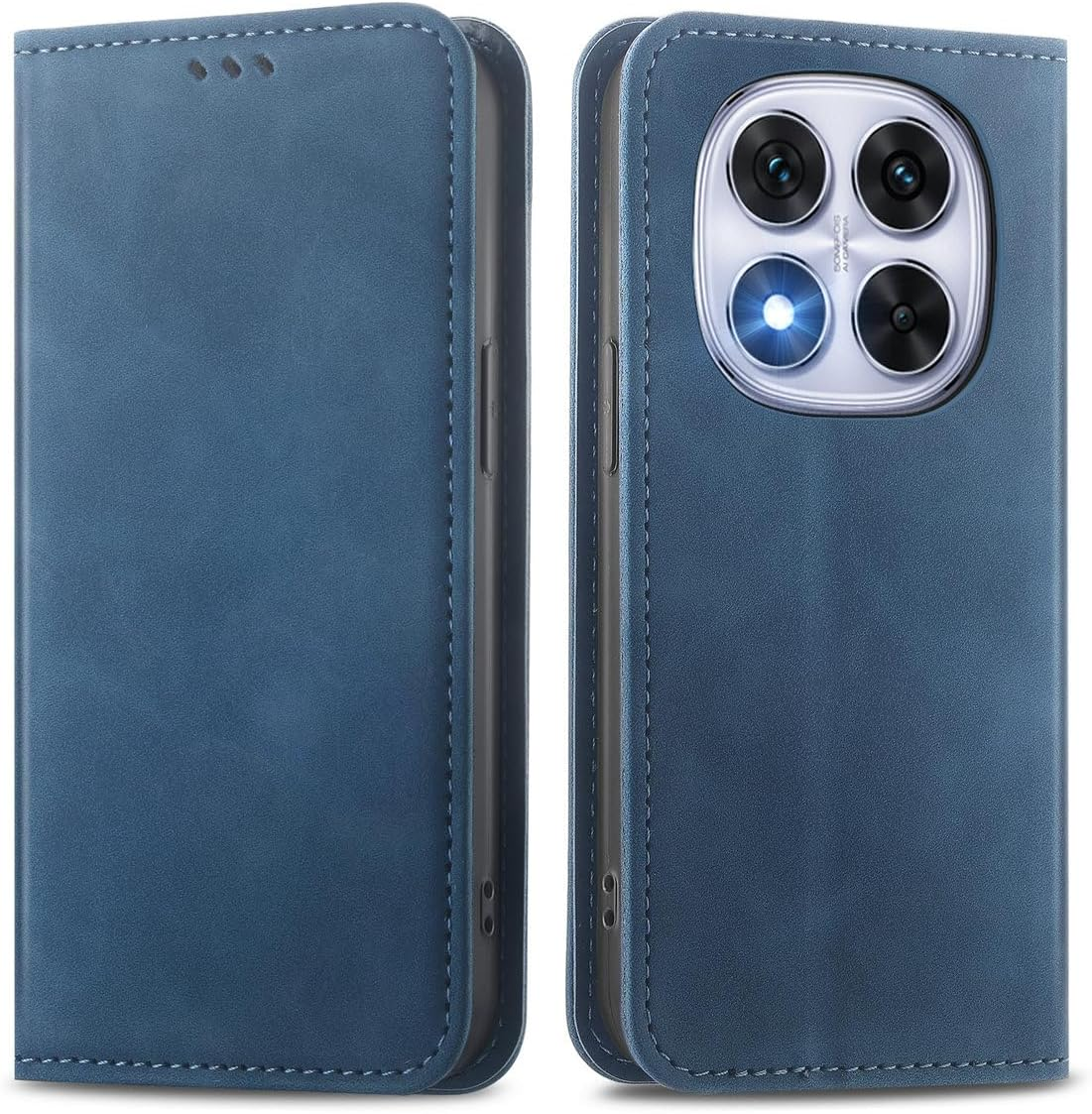 MOJIA Case for Xiaomi Redmi Note 14 Pro 5G / Poco X7 5G, PU Folio Leather Wallet Protective Case [Magnetic Closure], Mobile Phone Case with TPU Inner Shell, Card Holder Stand Case. Grey