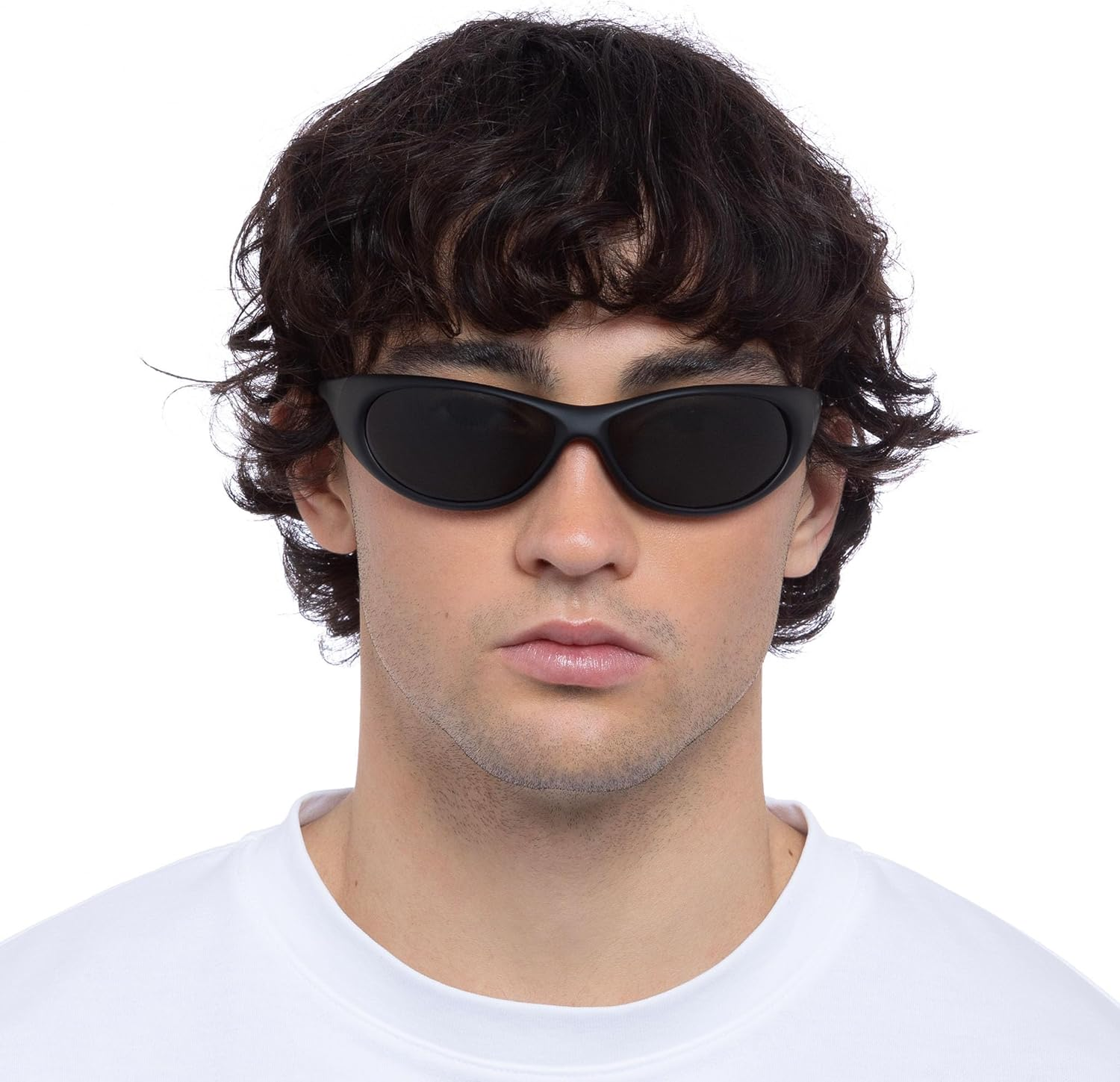 Cancer Council Male Logan 2048L-K Black Rubber Wrap Sunglasses image number 1