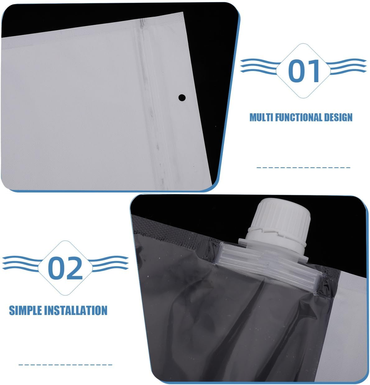 Angoily 10Pcs Reusable Hook Dehumidification Bags for Closet and Kitchen Hanging Moisture Absorber Packs Space-Saving Moisture Control with Clear Monitor Design image number 2