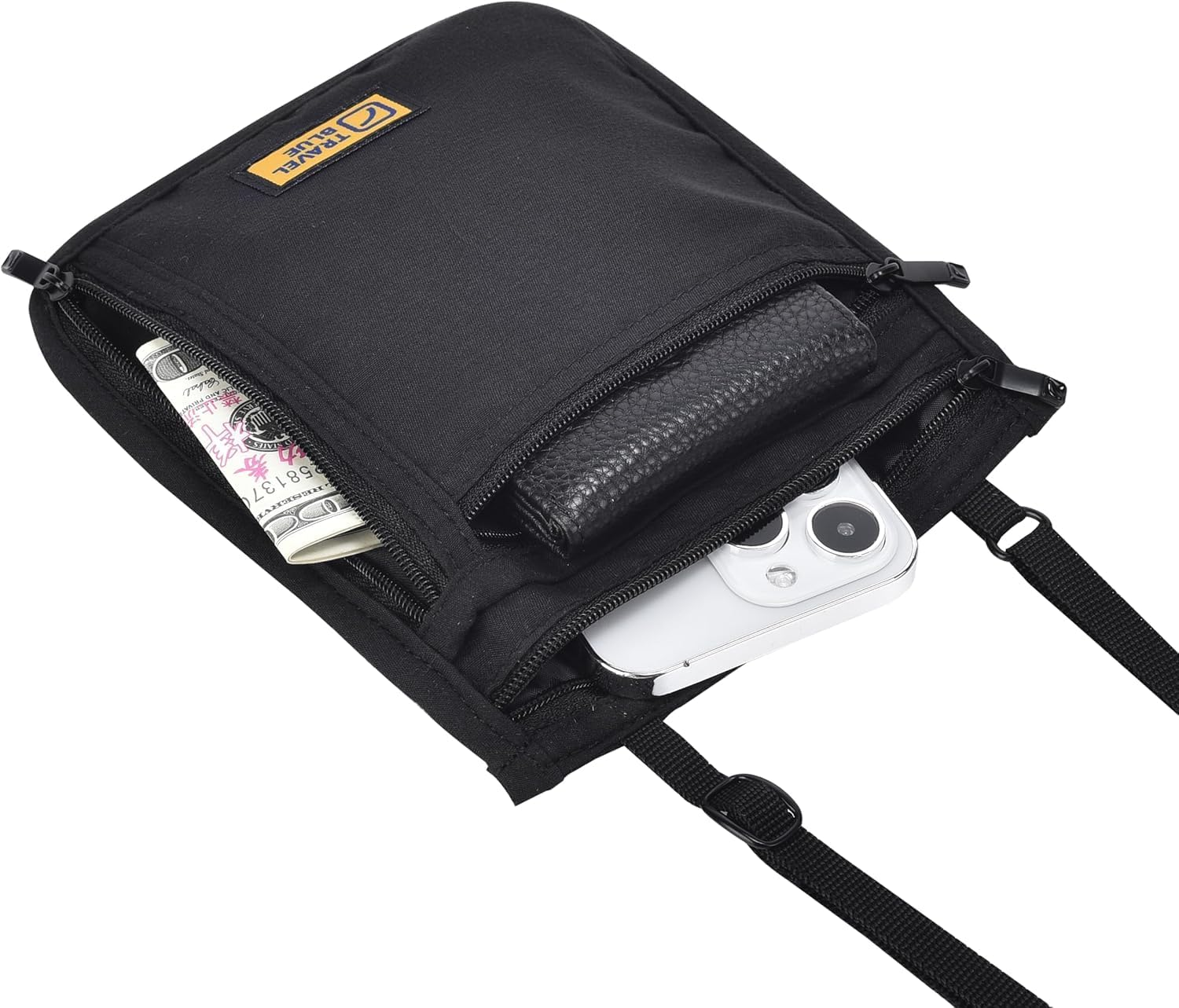 Travel Blue Neck Pouch for Men & Women (Ultraslim)