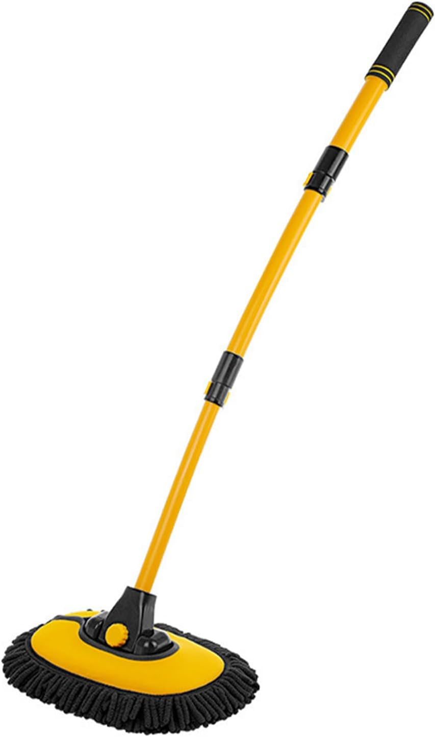 15&deg; Bow Car Wash Brush Kit with Long Handle Telescopic 43" Aluminum Microfiber Cleaning Supplies for Motorhome Truck Car Boat Scratch-Free Cleaning Tool Washing Set Detailing Brush image number 4