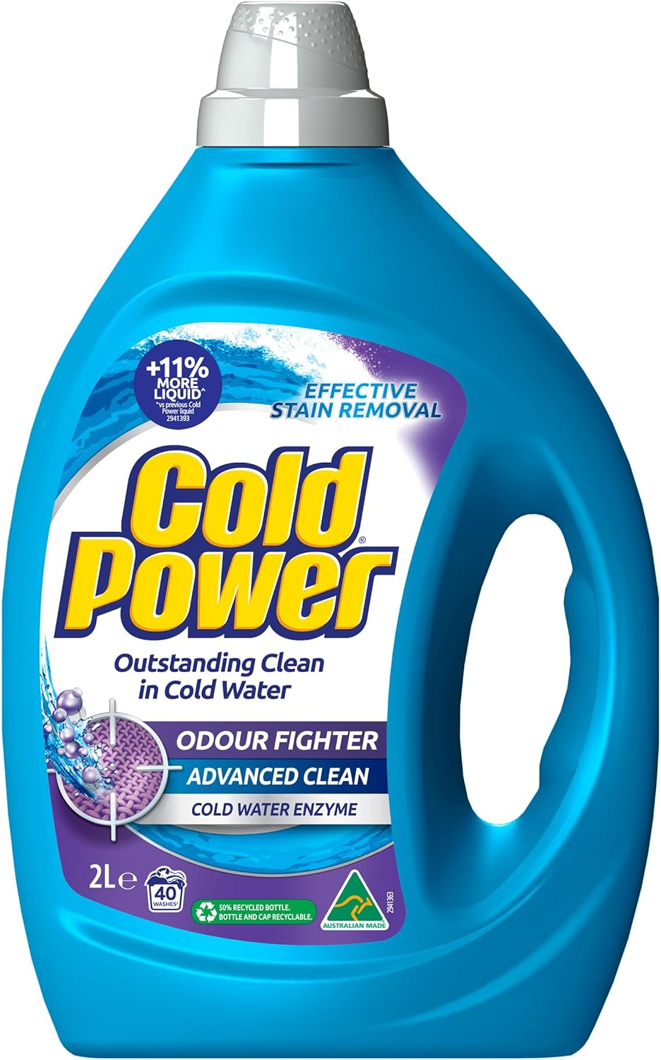 Cold Power Laundry Detergent Liquid Odour Fighter 4L image number 3