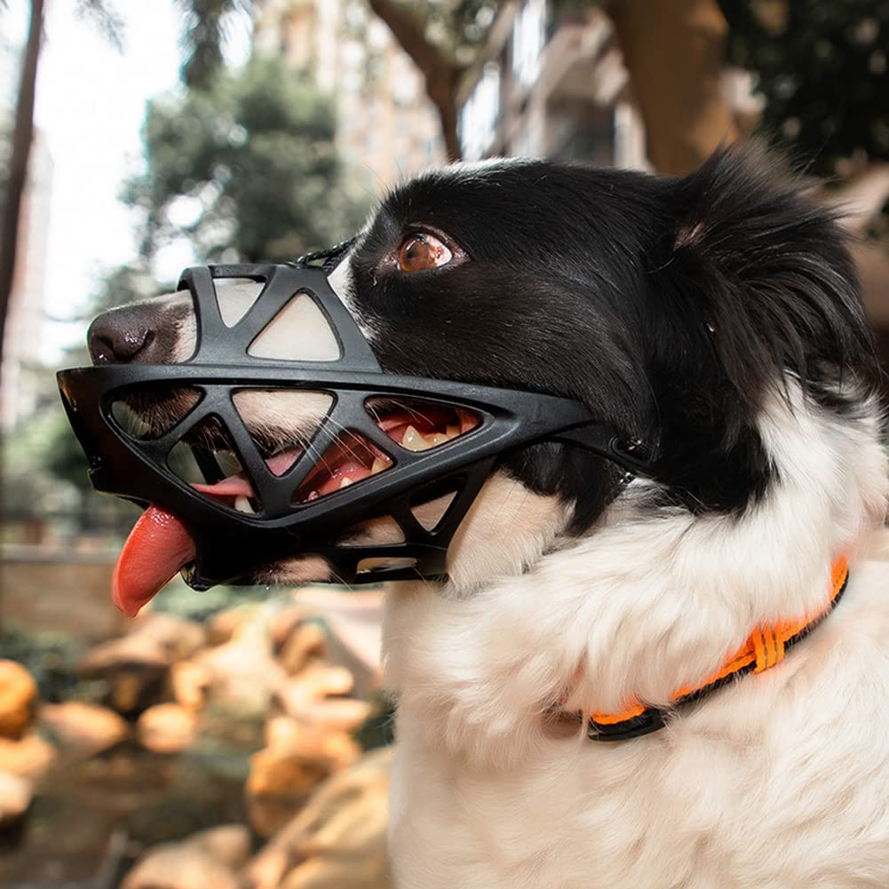 NALEINING Dog Muzzle, Professional Muzzle for Dogs, Anti-Bite and Anti-Bark, Allows Drinking and Panting (Large,Black) image number 2