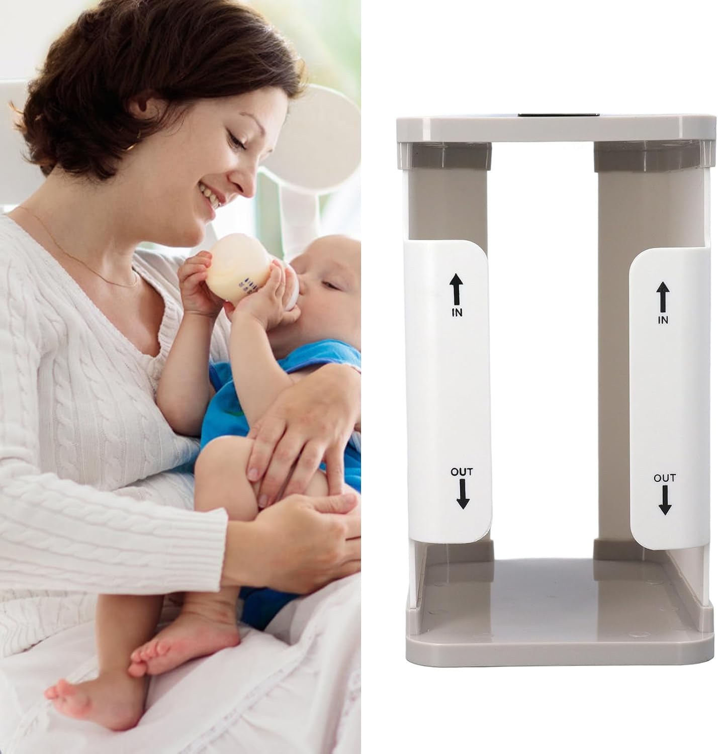 Breastmilk Freezer Organizer, Breastmilk Storage Container for Freezing Breast Milk, Detachable Large Capacity Chestmilk Storage Box for Home