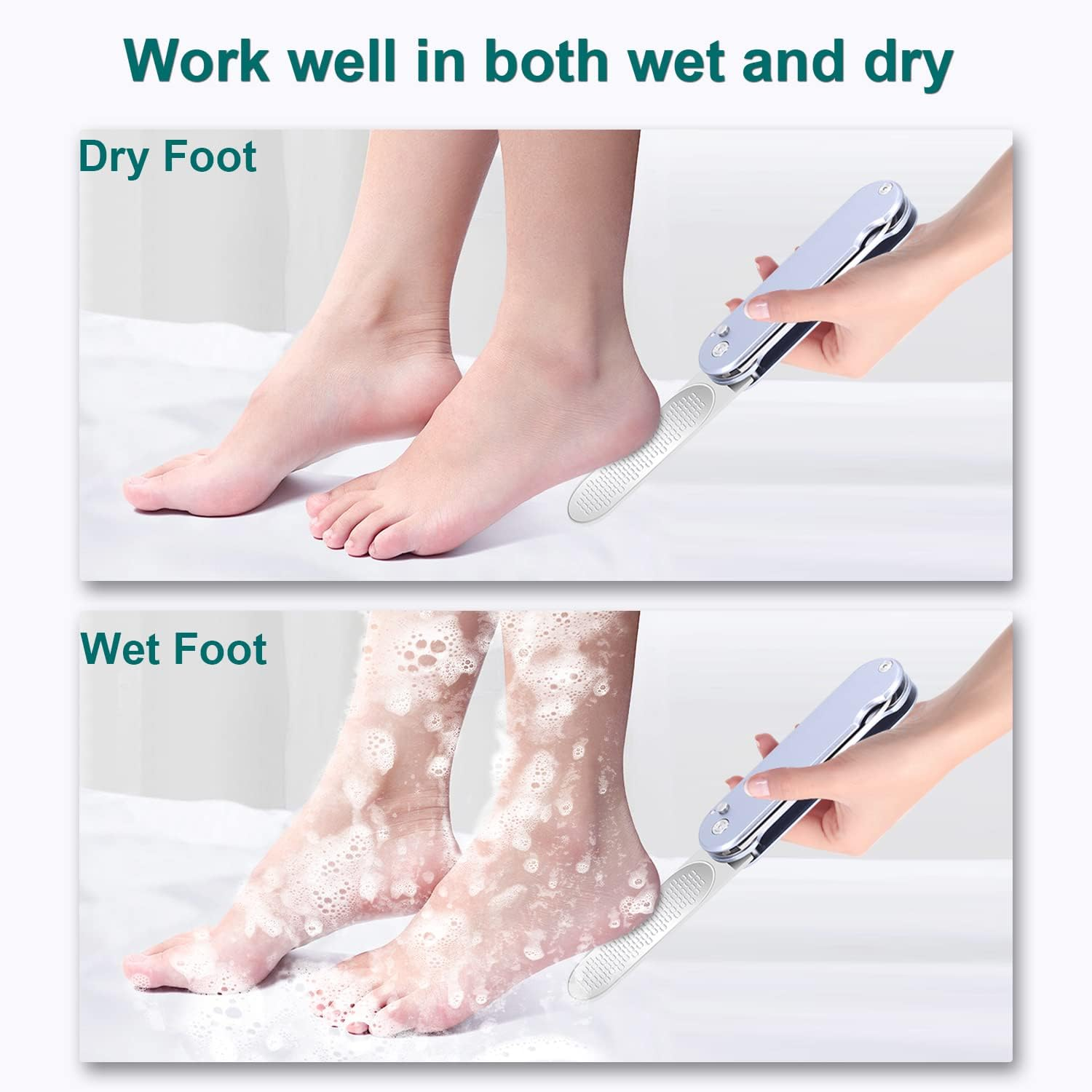 3-In-1 Multifunctional Foot File Cuticle Remover for Pedicure Foot Care (Grey-F6D) image number 4