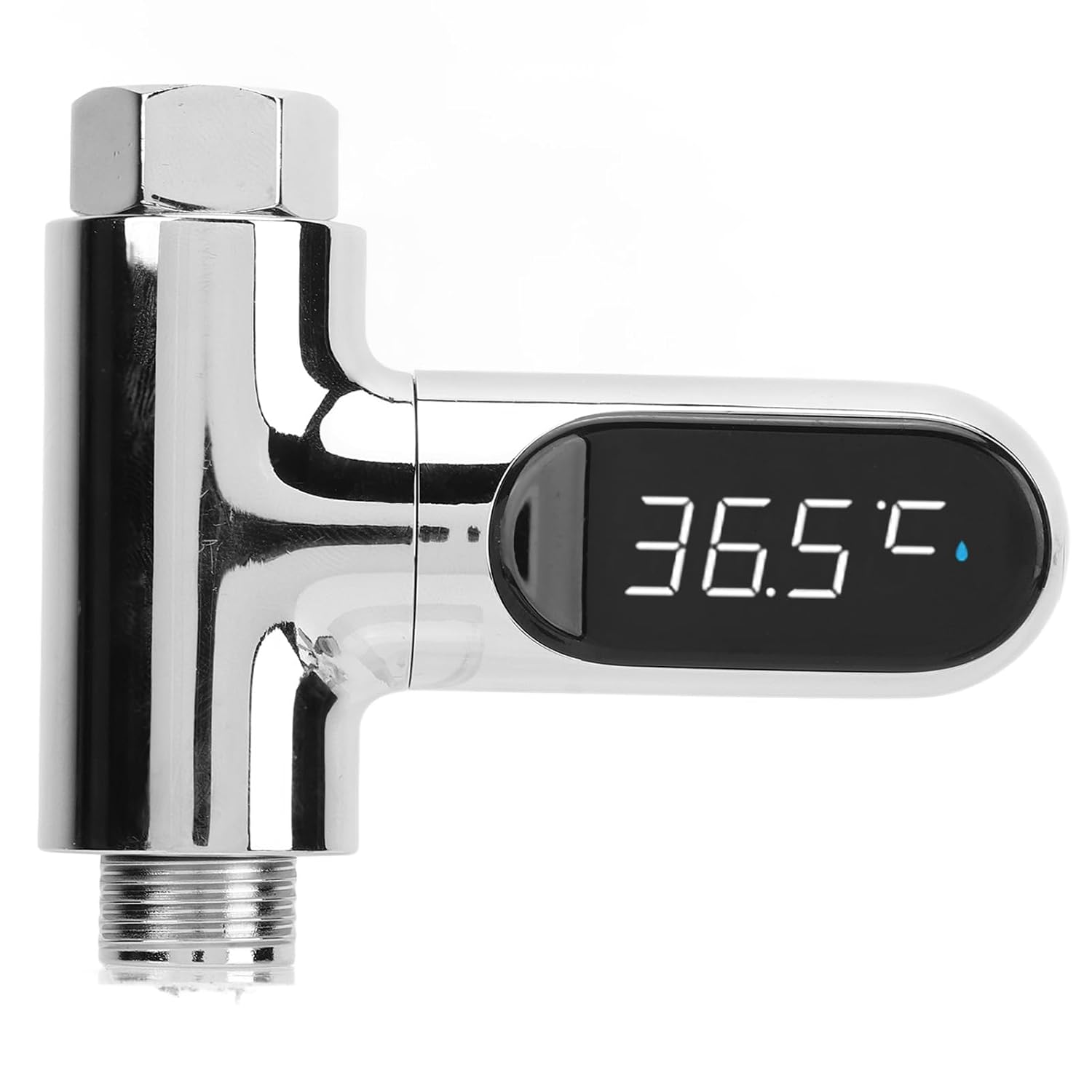 Cryfokt Shower Temperature Indicator, Shower Thermometer Hydrodynamic System Aluminum 3 Color LED Indicator for Bathroom image number 4