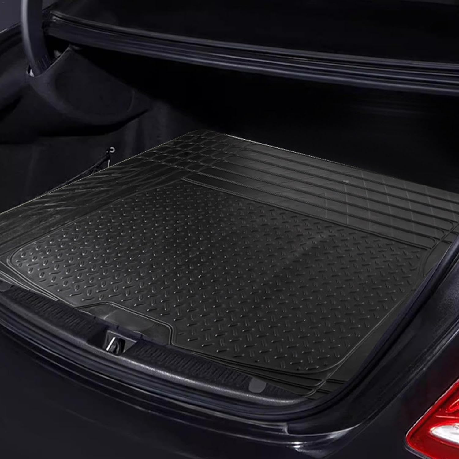 Cargo Mat | Trunk Protection Pad,Trimmable Easy Clean Trunk Liner Pad Trunk Floor Mats Anti-Slip for Sedan Auto Black