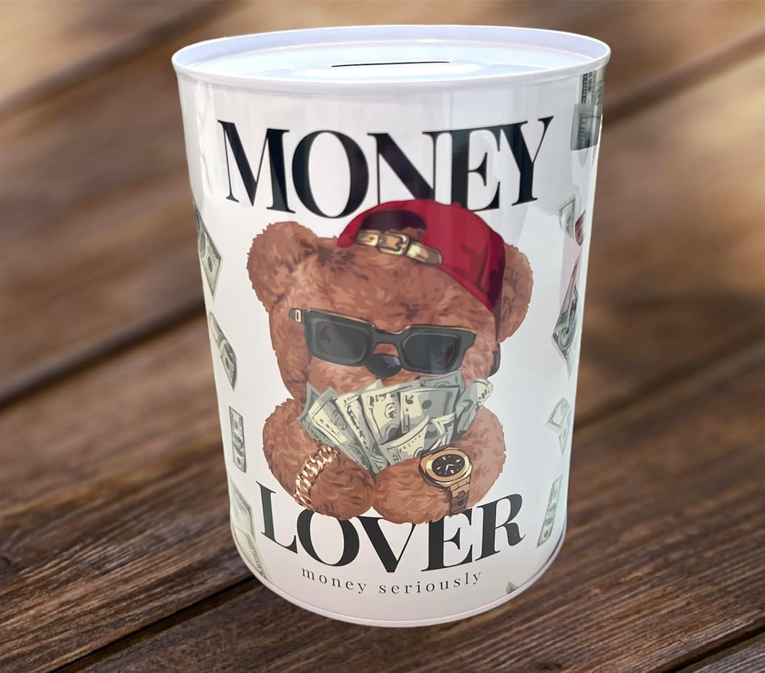 Original Money Box with Style and Message, Large Money Box for Adults, Money Box, Gift, Money Box XL (15 X 10 Cm, Bear Money Lover) image number 2