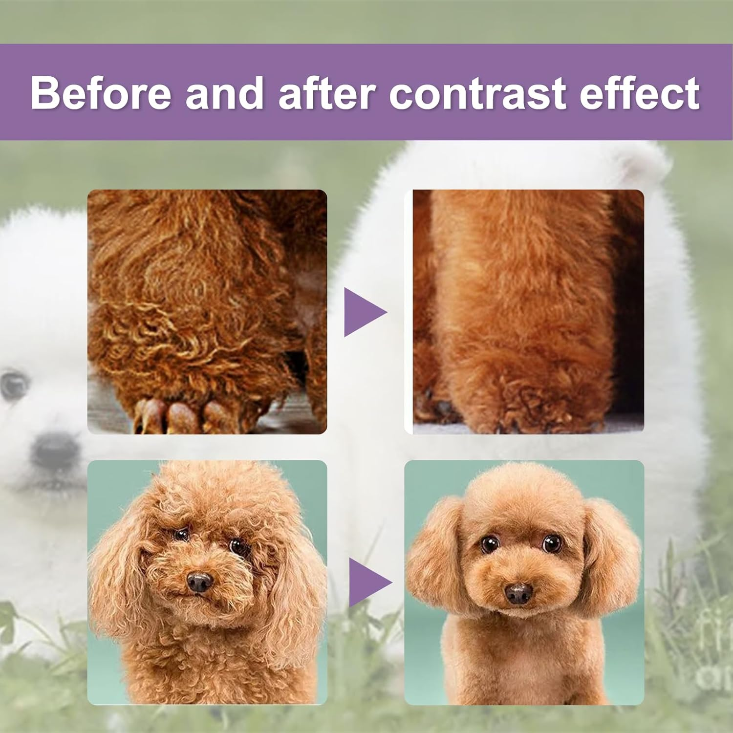 Hair Conditioner for Dogs,Pet Hair Conditioner,Natural Coat Conditioner for Pet Grooming,Gentle Moisturize Skin Dog Skim Cream,Pet Hair Conditioner Makes Hair Fluffy image number 6