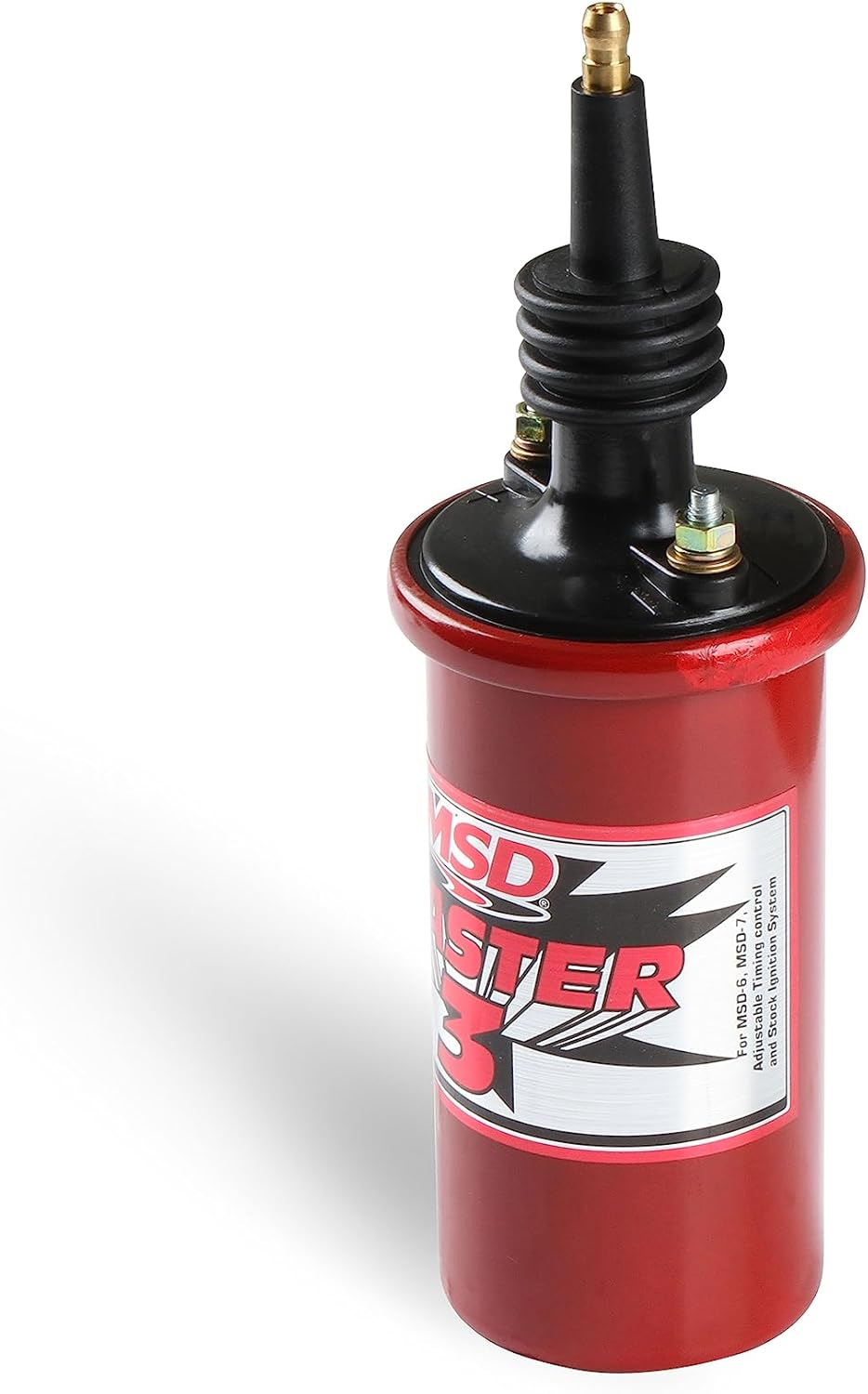 MSD Ignition Coil, Blaster 3, Canister, Round, Oil Filled, Red, 45, 000 V, Each image number 3