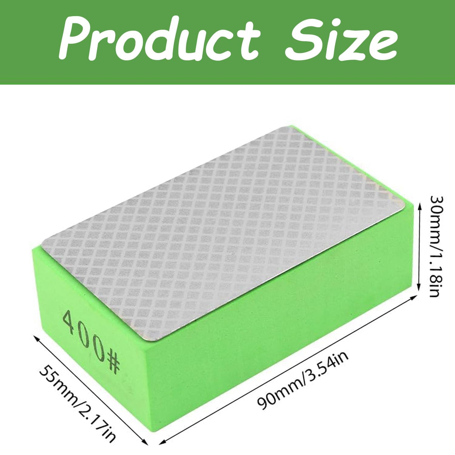 Diamond Hand Polishing Pads, 5 Pcs, 60#,120#,240#,400#,1000#, Wet & Dry Use, Compatible with Glass, Wood, Stone, Tile, Granite, Ceramics