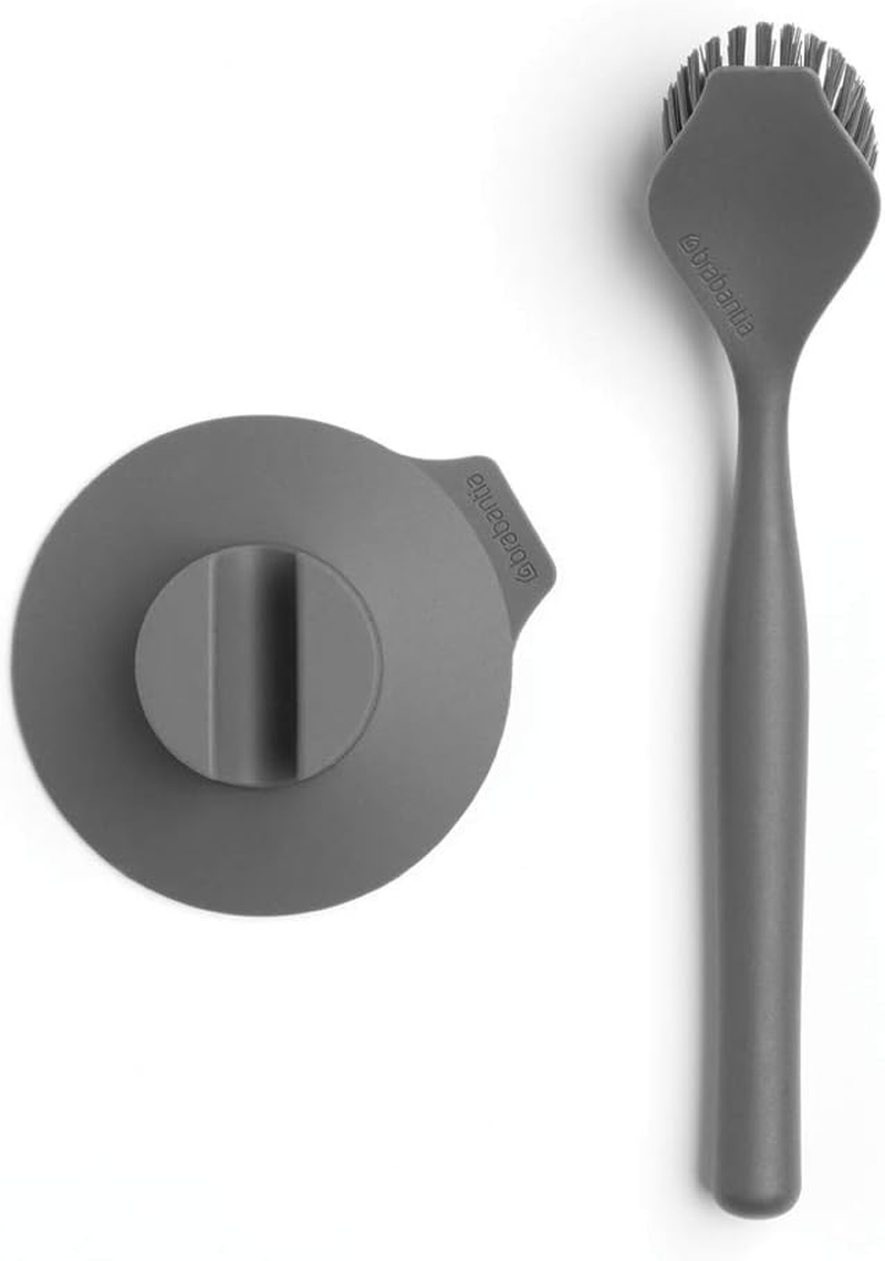 Brabantia Dish Brush with Suction Holder, Dark Grey image number 4