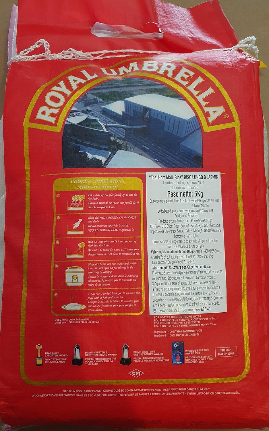 Royal Umbrella Thai Hom Mali Rice, 5 Kg (Pack of 1) MX0996 image number 4