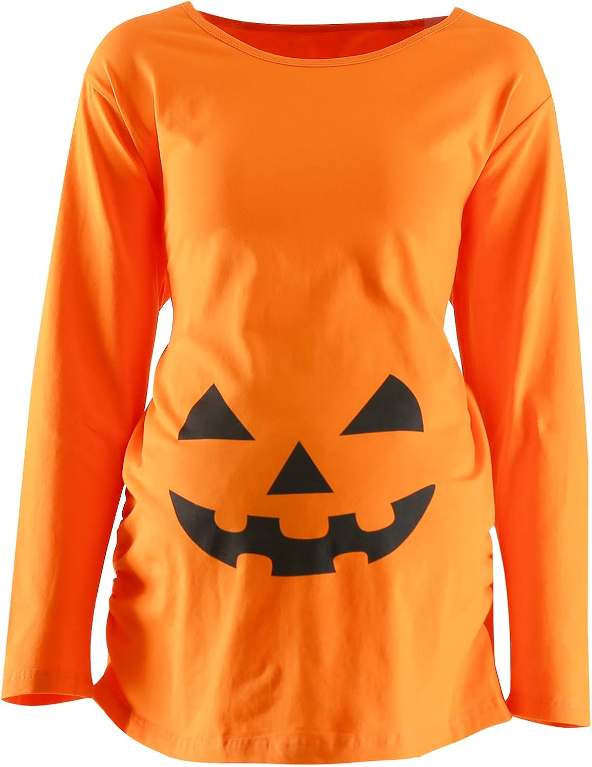 Halloween Women Maternity Shirt Funny Pumpkin Pregnancy Cute Long Sleeve Pregnant Top