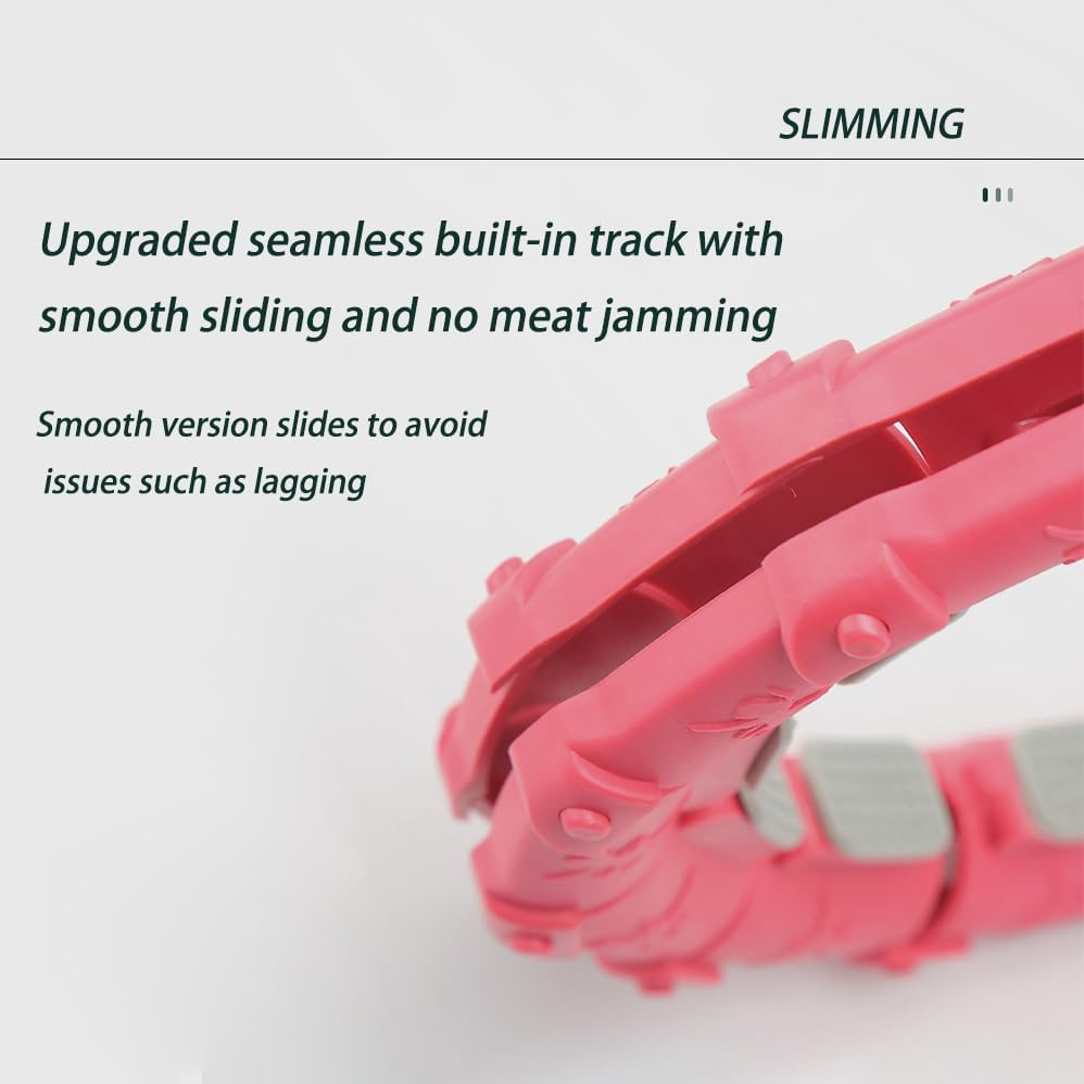 Weighted Infinity Hoop for Adult Weight Loss,24 Links Detachable & Size Adjustable,2 in 1 Waist and Abdominal Workout Hoop,Exercise Hoop Suitable for Women and Beginners,With Waist Trainer for Women image number 2