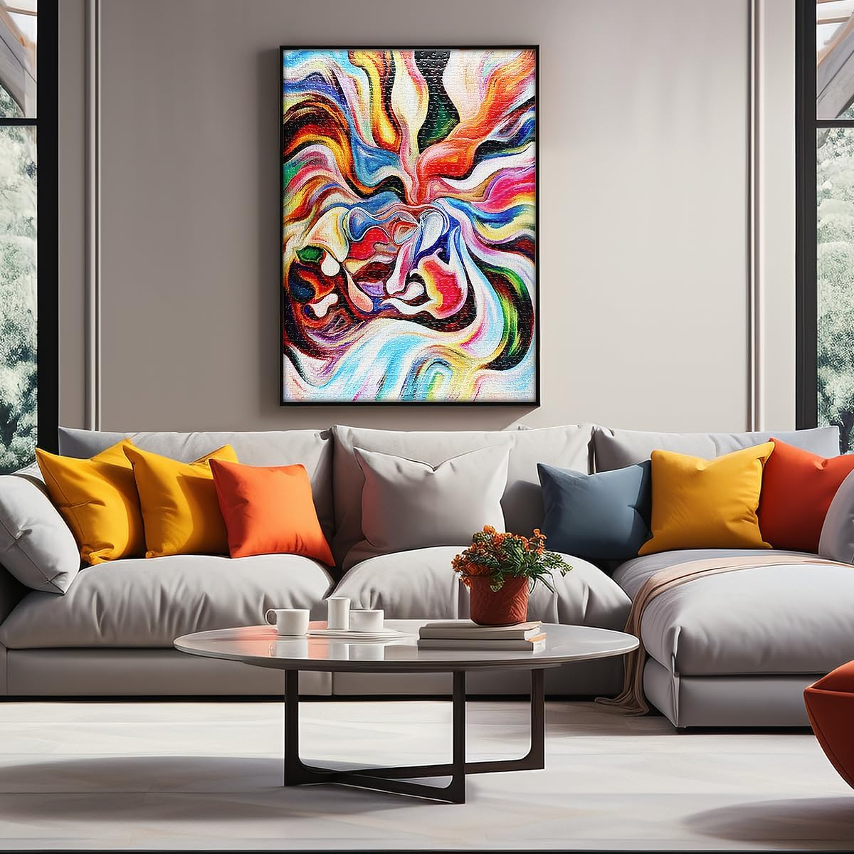 MISITU 1000 Pieces Jigsaw Puzzles for Adults Challenging Difficult Puzzles Impossible Puzzle Teens Jigsaw Puzzle Abstract Watercolor Graduation Home Decoration 70 X 50 Cm with Reference Poster image number 4