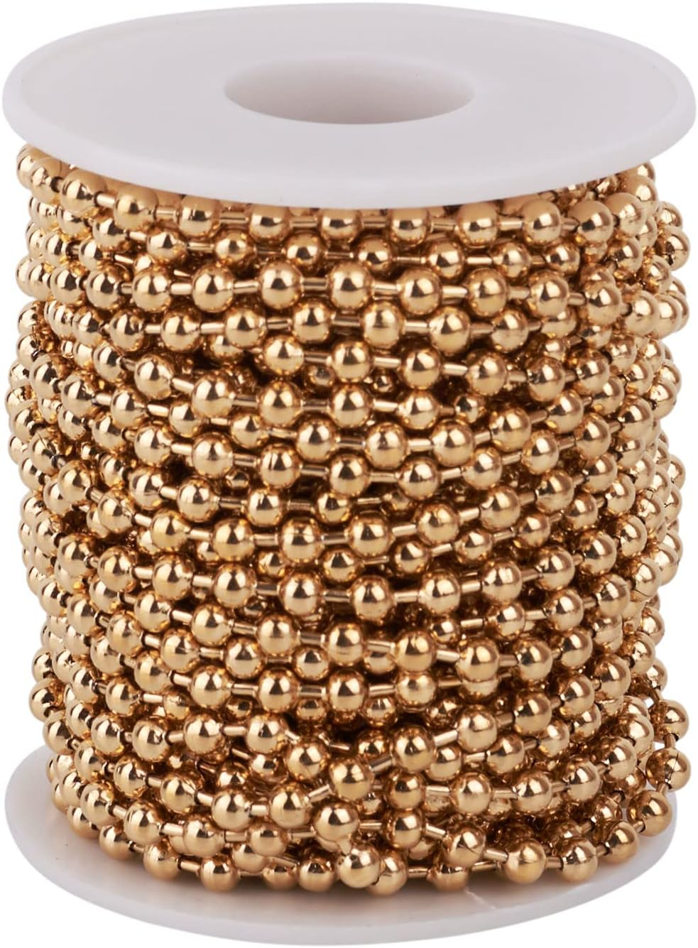 FASHEWELRY 32.8 Feet Stainless Steel Ball Bead Chains 2Mm Metal Beaded Pull Chain Extension for DIY Jewelry Making (Stainless Steel Color) image number 6