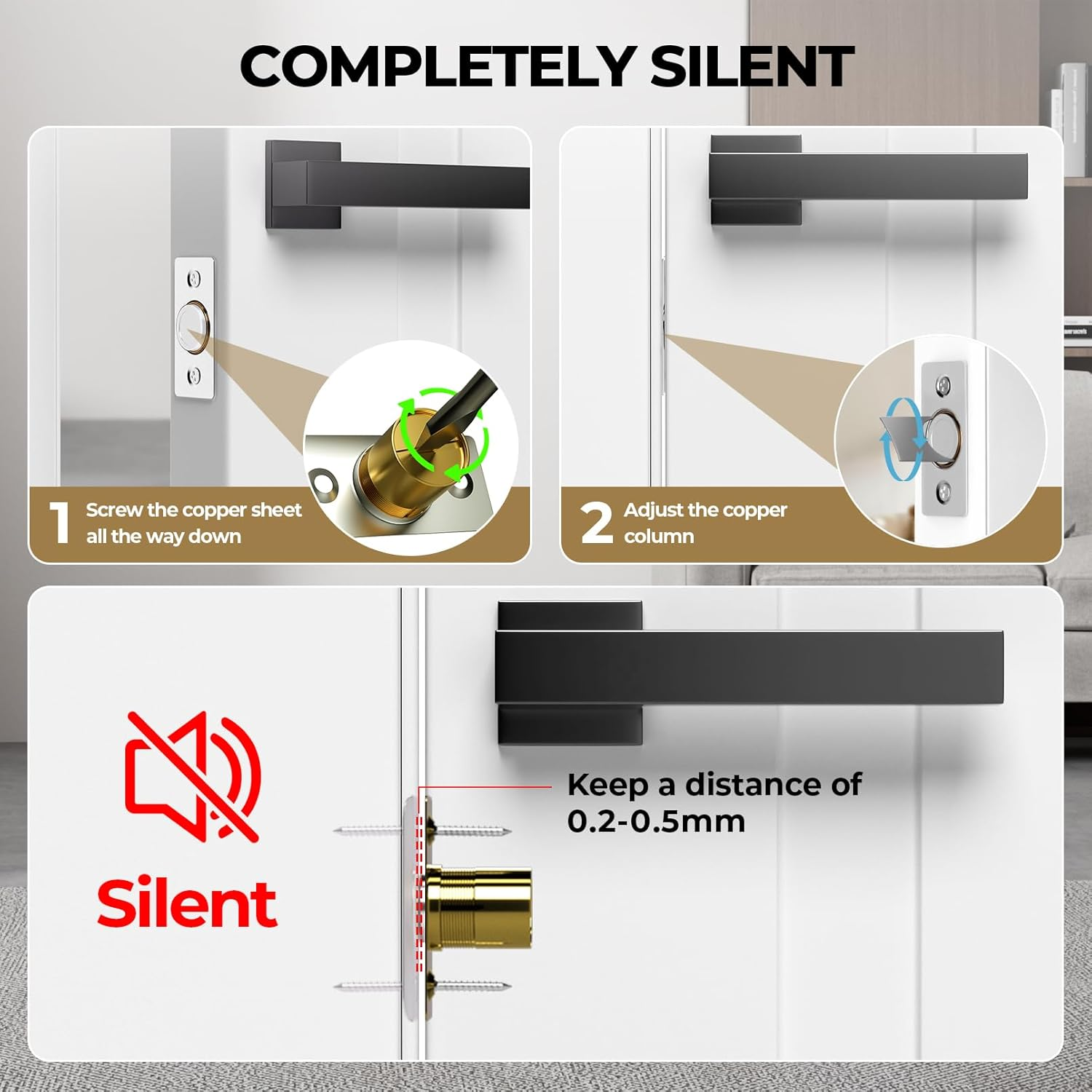 Tonitrui Silent Ball Catch, Adjustable Strong Magnet Door Catch，Using Noise Free, Replacing Door Ball Catch, with Identical Installation Dimension(2 Pack, Silver)