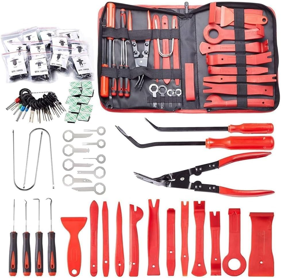 Car Trim Removal Tool Kit, Panel Door Pry Dash Interior Clip Set, Plastic Door Stereo Trim Removal Tool, Auto Clip Pliers Removal Tools for Dash, Radio, Door, Terminal Interior Accessories image number 2