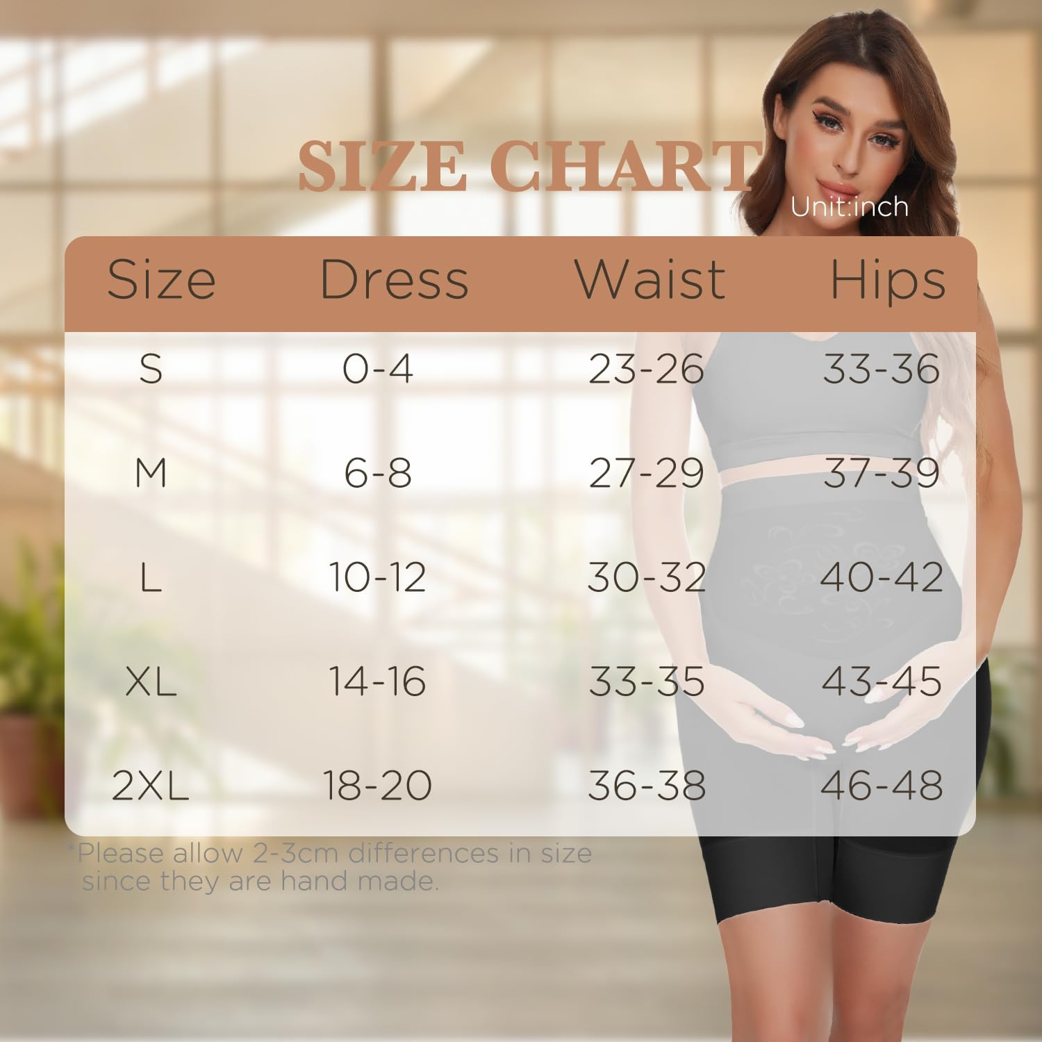 Maternity Underwear over Bump, Womens High Waist Mid-Thigh Pregnancy Shapewear Seamless Boyshorts Panties for under Dresses image number 2