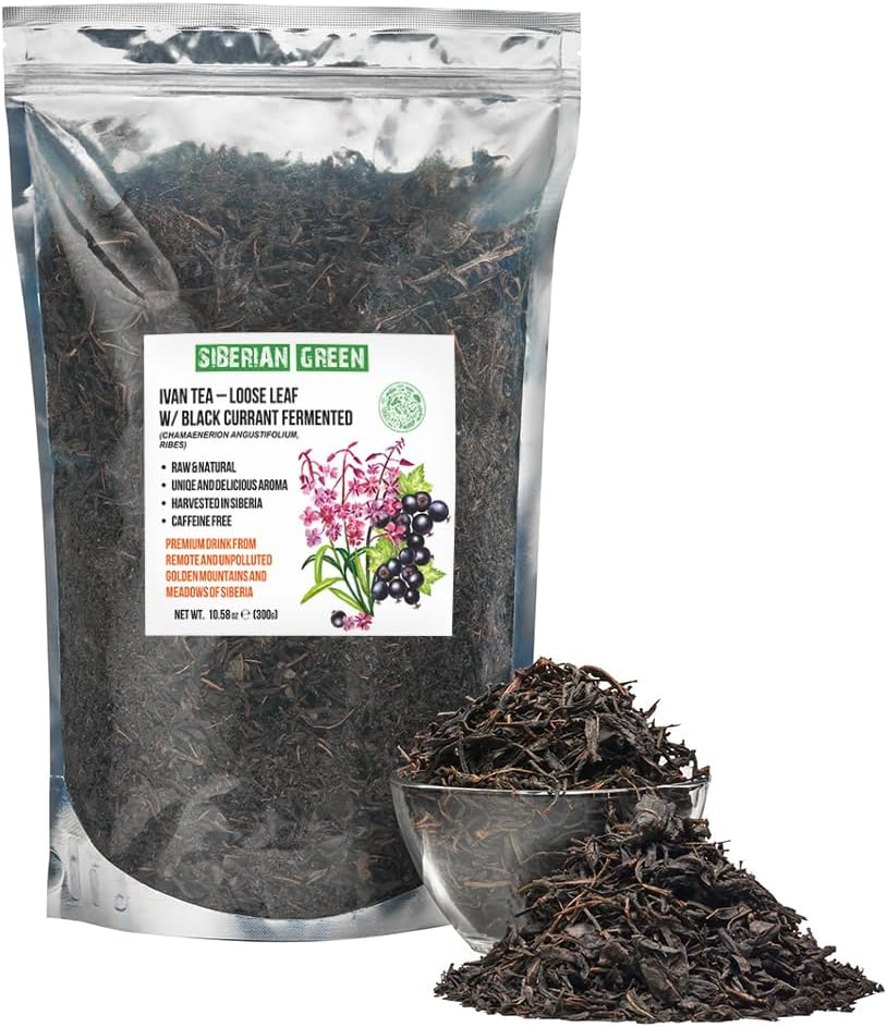 Siberian Green Ivan Tea 300G (10.58 Oz) Fermented Loose Leaves Wild Harvested Altai Mountains Ivan-Chai image number 6