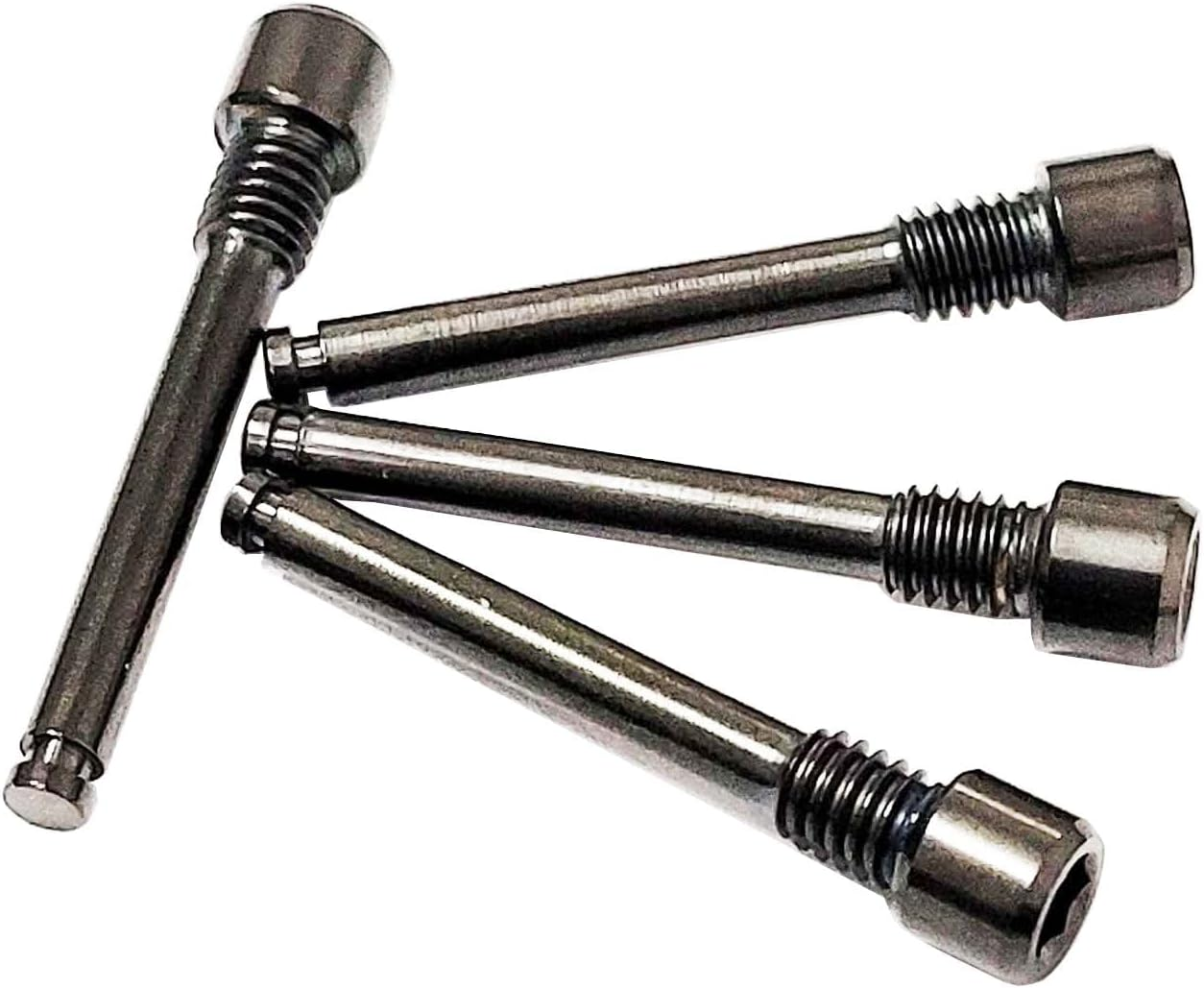 Auto-Plaza 4X M4 Titanium Bolts for Bicycle Disc Brake Pad Threaded Pin Inserts Screw Disc Brake Pad Pin Axle for Threaded Hydraulic Disk Caliper
