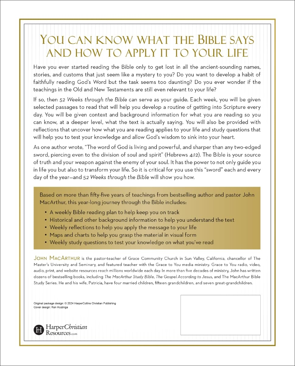 52 Weeks through the Bible: a Year-Long Bible Study for Men and Women image number 2