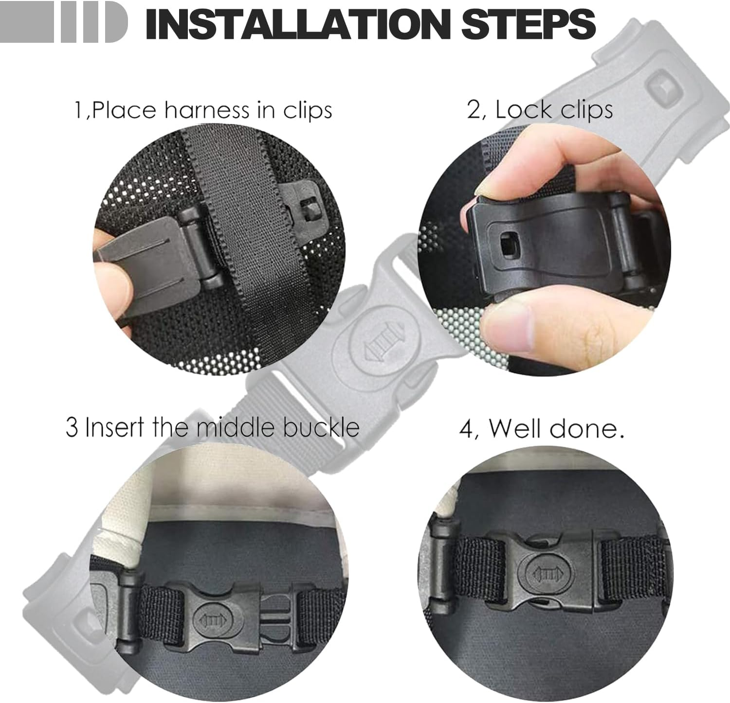 2 Pcs Car Safety Seat Strap Clip Baby Car Seat Chest Clip Buckle Universal Child Buggy Buckle Lock Helps Prevent Children Taking Their Arms Out of the Straps for Buggy Car Seat Chest Harness Belt image number 6