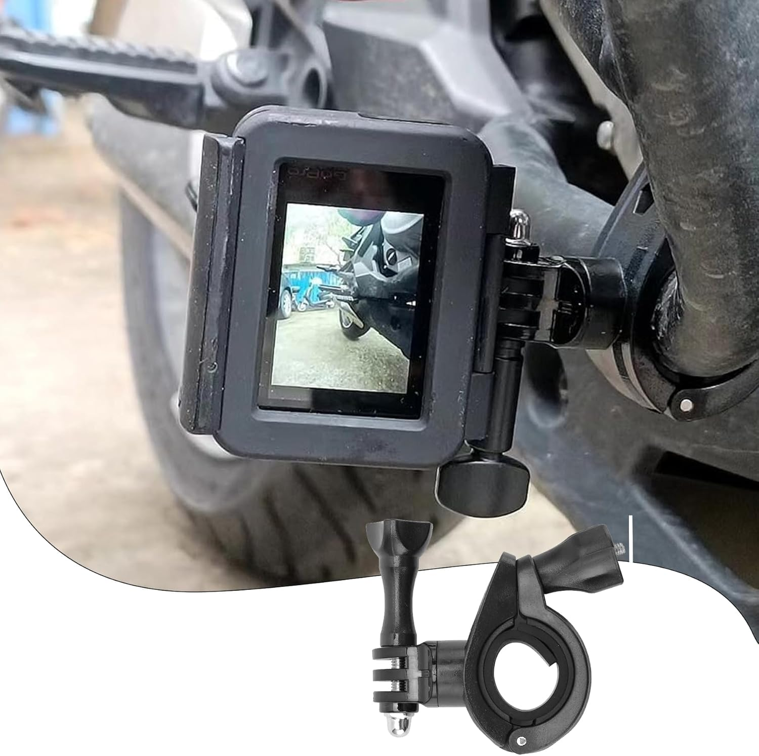 Alriedy Bicycle Mount for Gopro Hero, Action Cameras and Accessories, 360&deg; Rotatable Motorcycle Handlebar Mount, for Gopro and Other Action Cameras image number 6