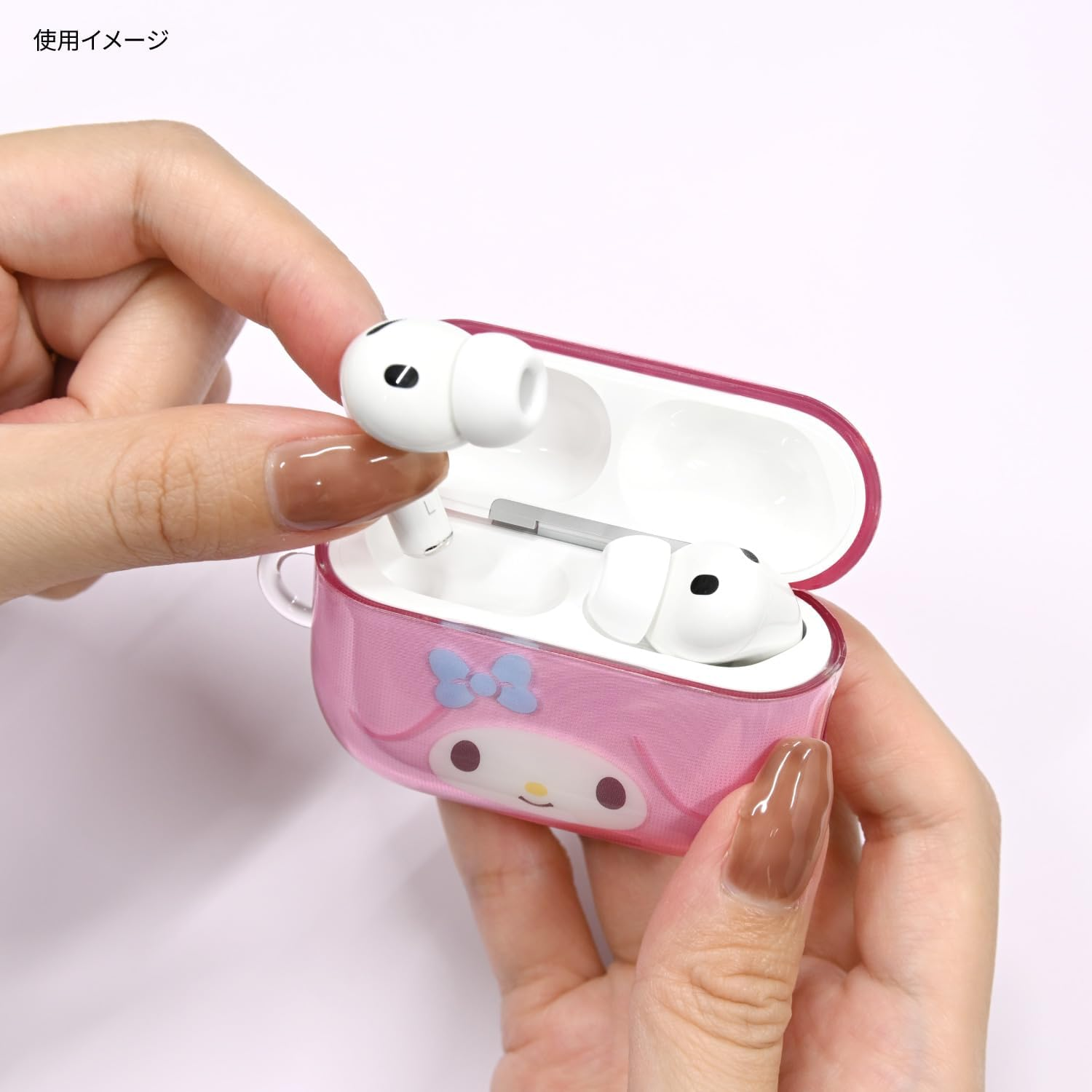 Gourmandies Sanrio Characters Airpods Pro 3 Compatible Soft Case My Melody SANG-611MM image number 5