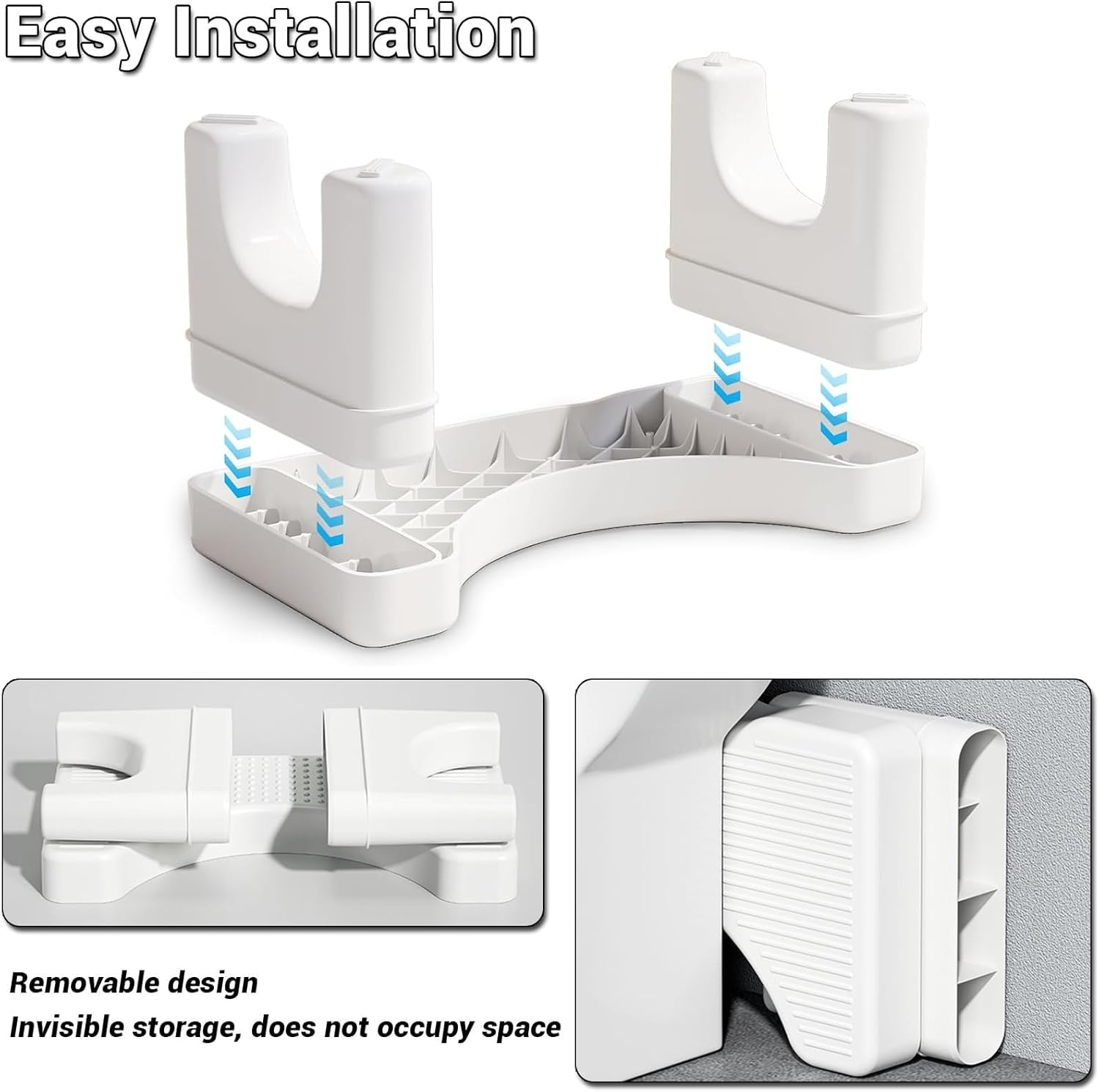 Toilet Stool, Poop Stool for Bathroom Adults, Toilet Step Stool for Kids, Easy to Use and Clean, Helps Improve Potty Posture and Comfort, Anti-Slip Bathroom Accessories image number 5