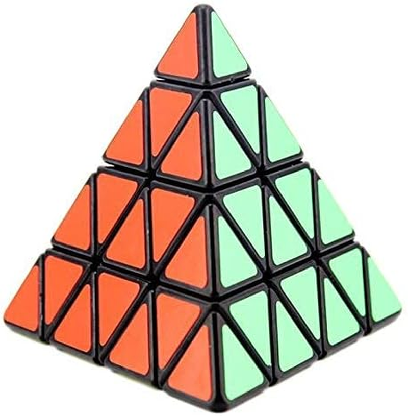 Willking Pyramid Speed Cube 4X4 Pyraminx Puzzle Triangle Twist Magic Cube Black image number 6