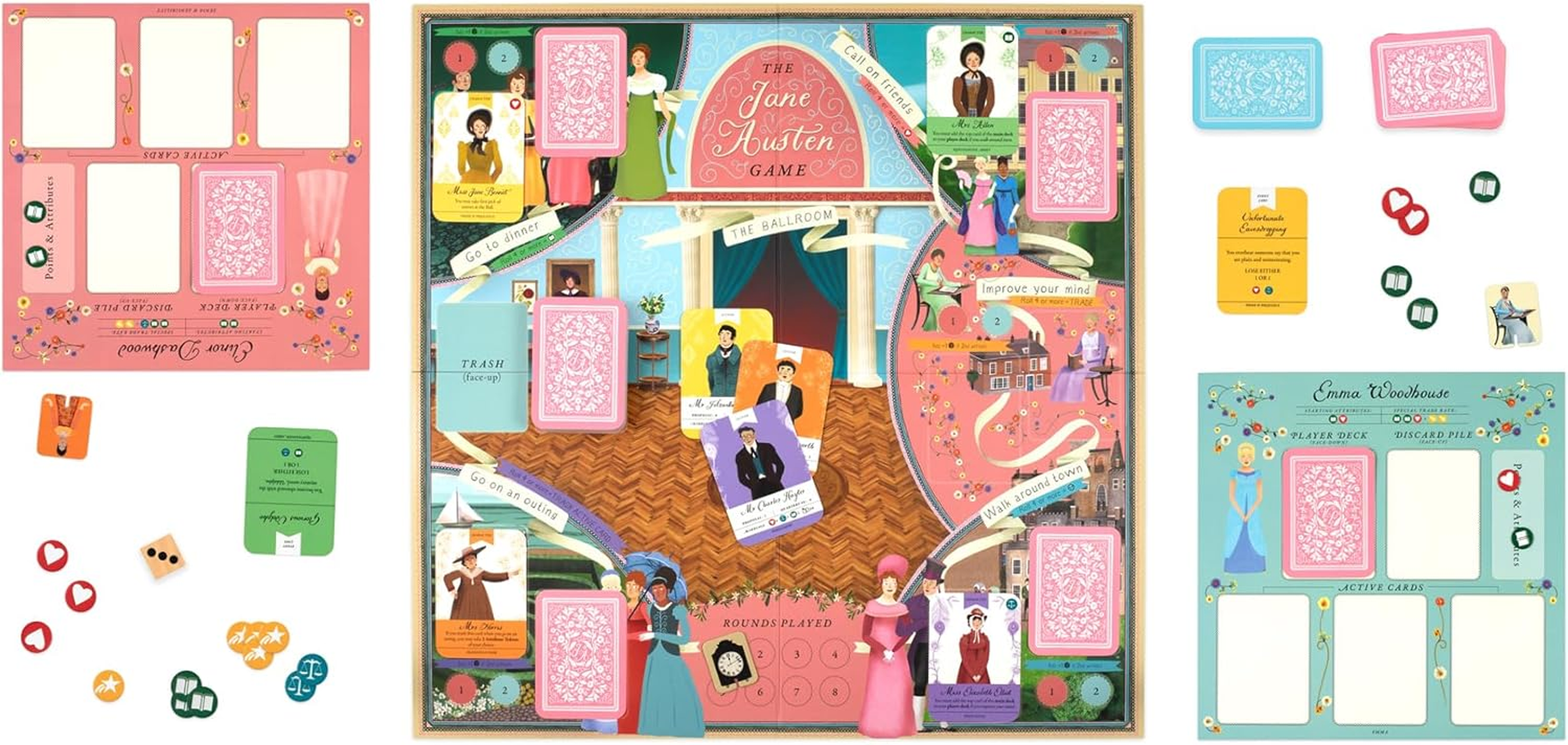 The Jane Austen Game: an Immersive Boardgame &ndash; Play as Your Favourite Austen Heroine!
