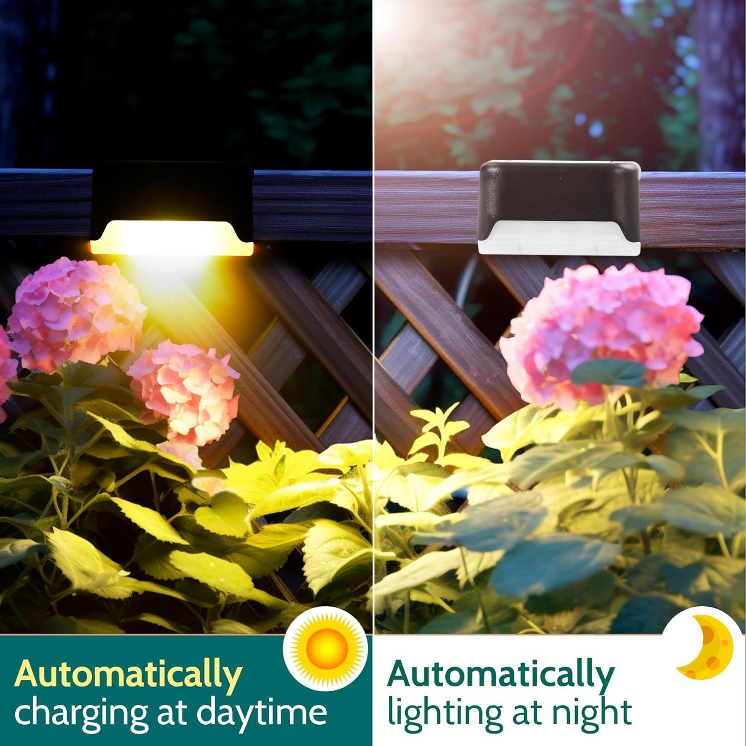 Lylilidy Solar Deck Lights 16 Pack, Outdoor Step Lights LED Waterproof Patio Decor Lights for Railing, Stairs, Fence, Post, Yard and Driveway, Warm White image number 4