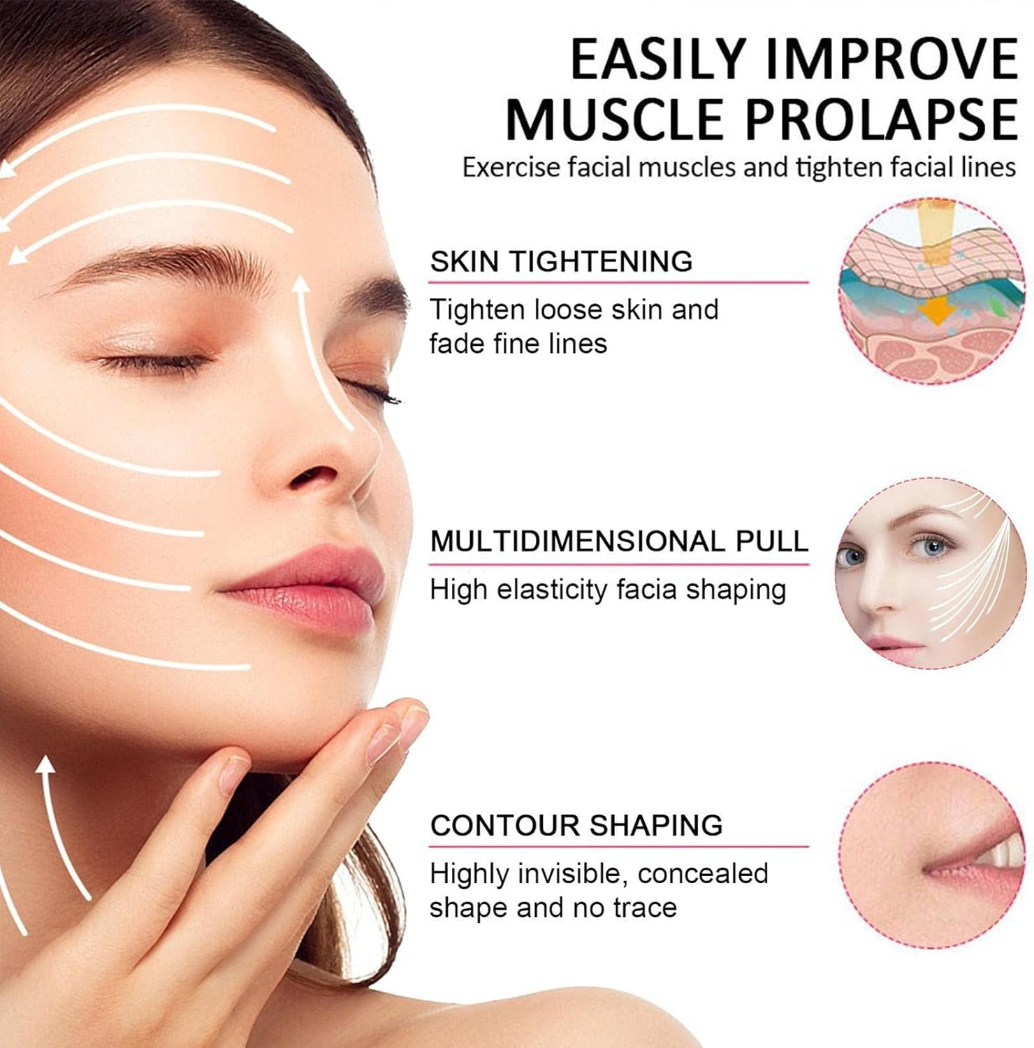 Face Tape | Secret Make up Stickers, Secret Make up Sticker, Facelift Tape for Face Neck, Instant Face Lift Stickers, Face Tape for Wrinkles, Neck Double Chin Puchen