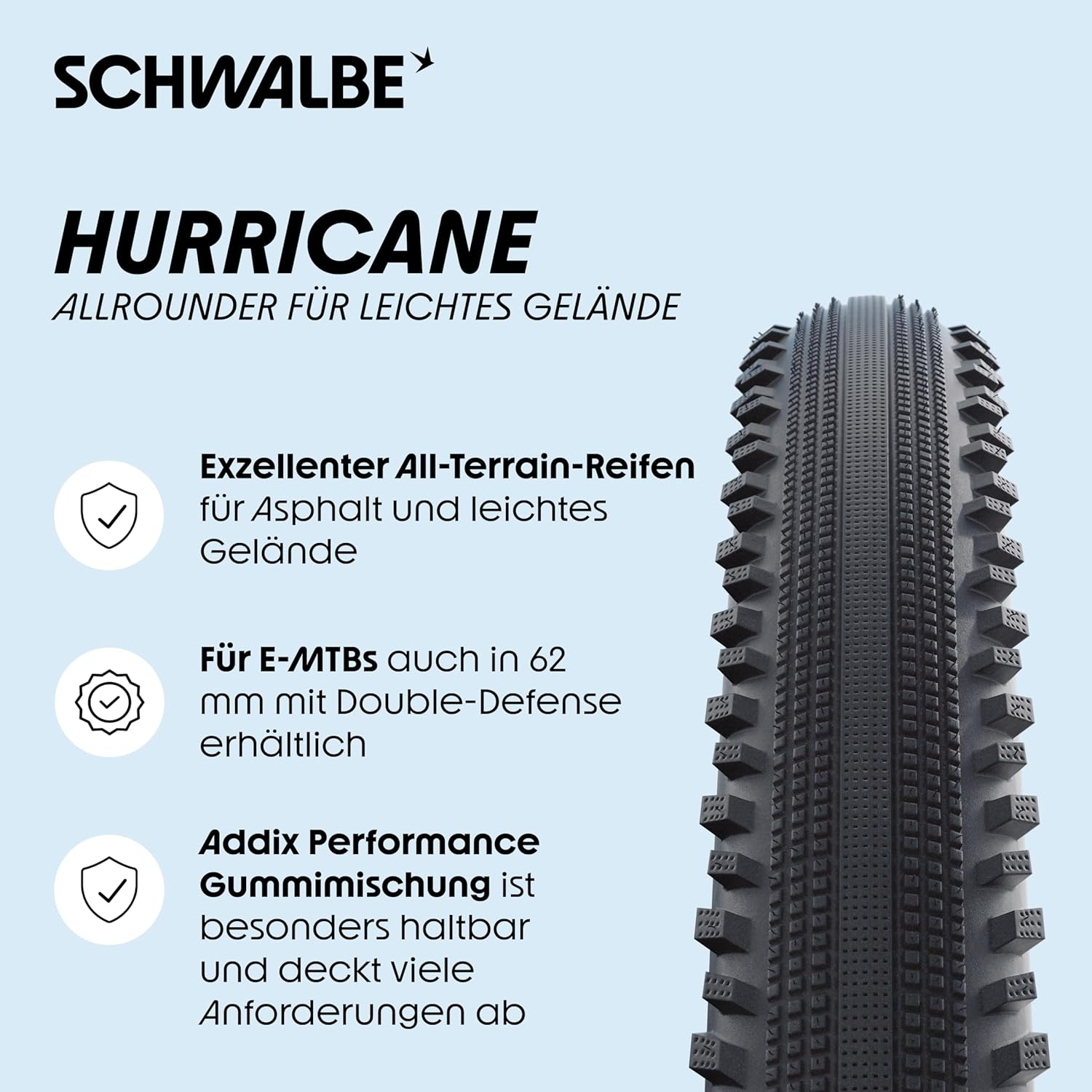 Schwalbe Hurricane Performance Drahtreifen // 50-622 (29X2,0') image number 3
