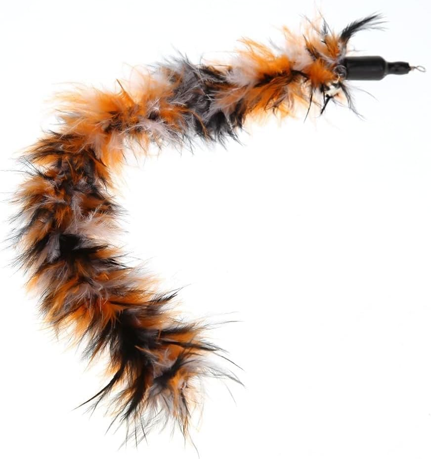 Cat Feather Teaser - Interactive Cats Handheld Teaser Wand Toy with Bell | Five Replacement Head Cat Stick Pet Toy Wand for Kitten Cat Having Fun Exerciser Playing image number 5