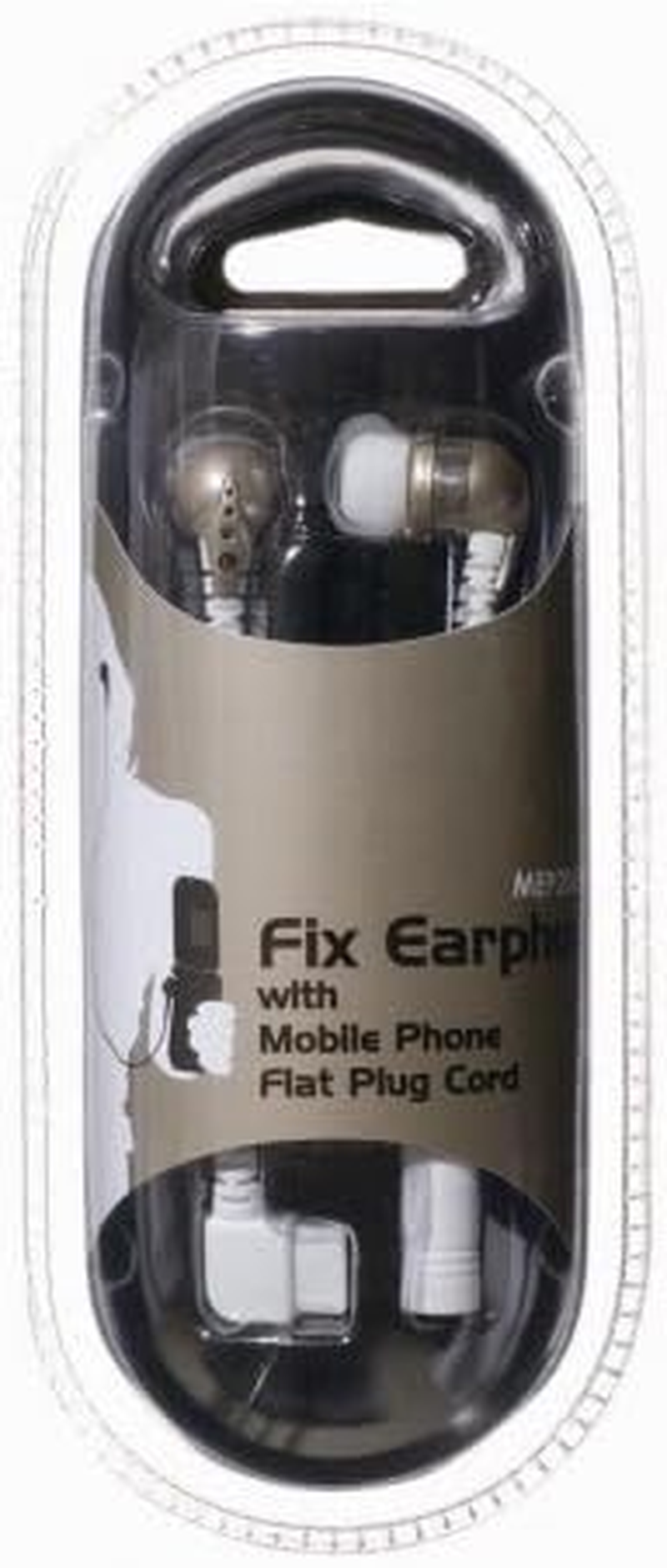 Yazawa Fix Earphone with Flat Cord Champagne Gold MEP204SG - Pink image number 5