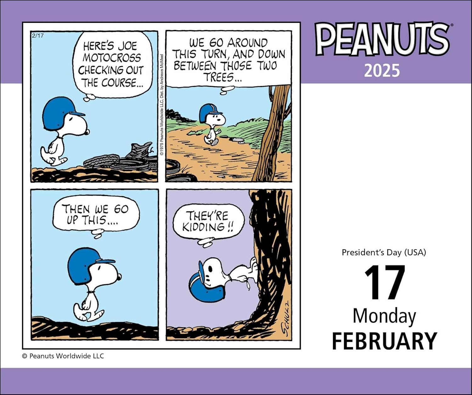 Peanuts 2025 Day-To-Day Calendar