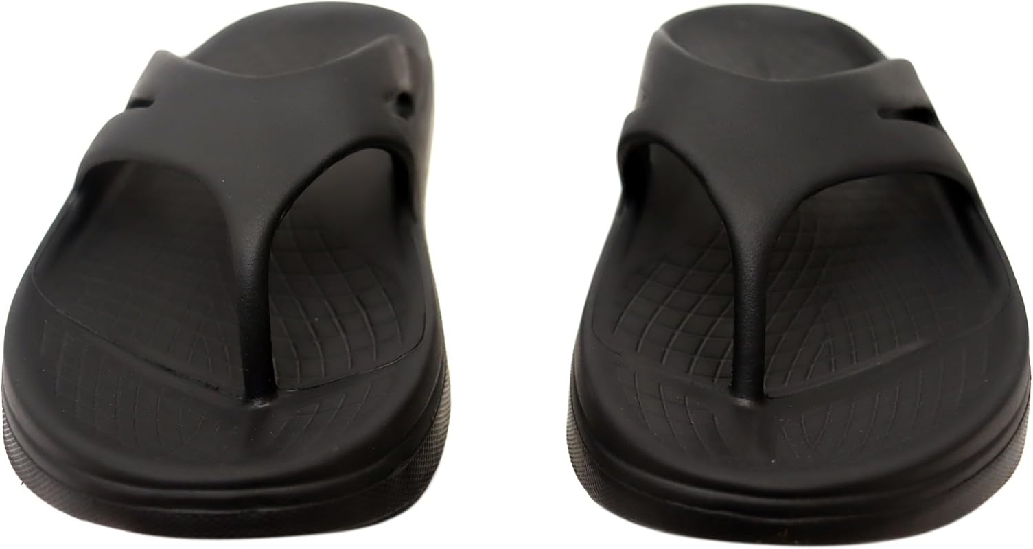 Skechers Men'S Relaxed Fit Relay - Re-Bounce Sandal, 3 Point Thong - Black, US 10 image number 2